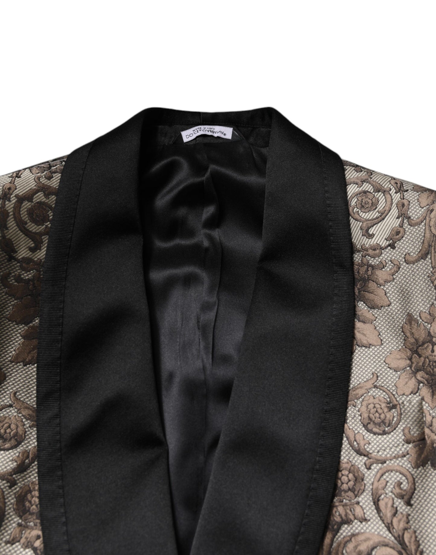 Dolce & Gabbana Multicolor Jacquard einreihiger 3 teiliger Anzug