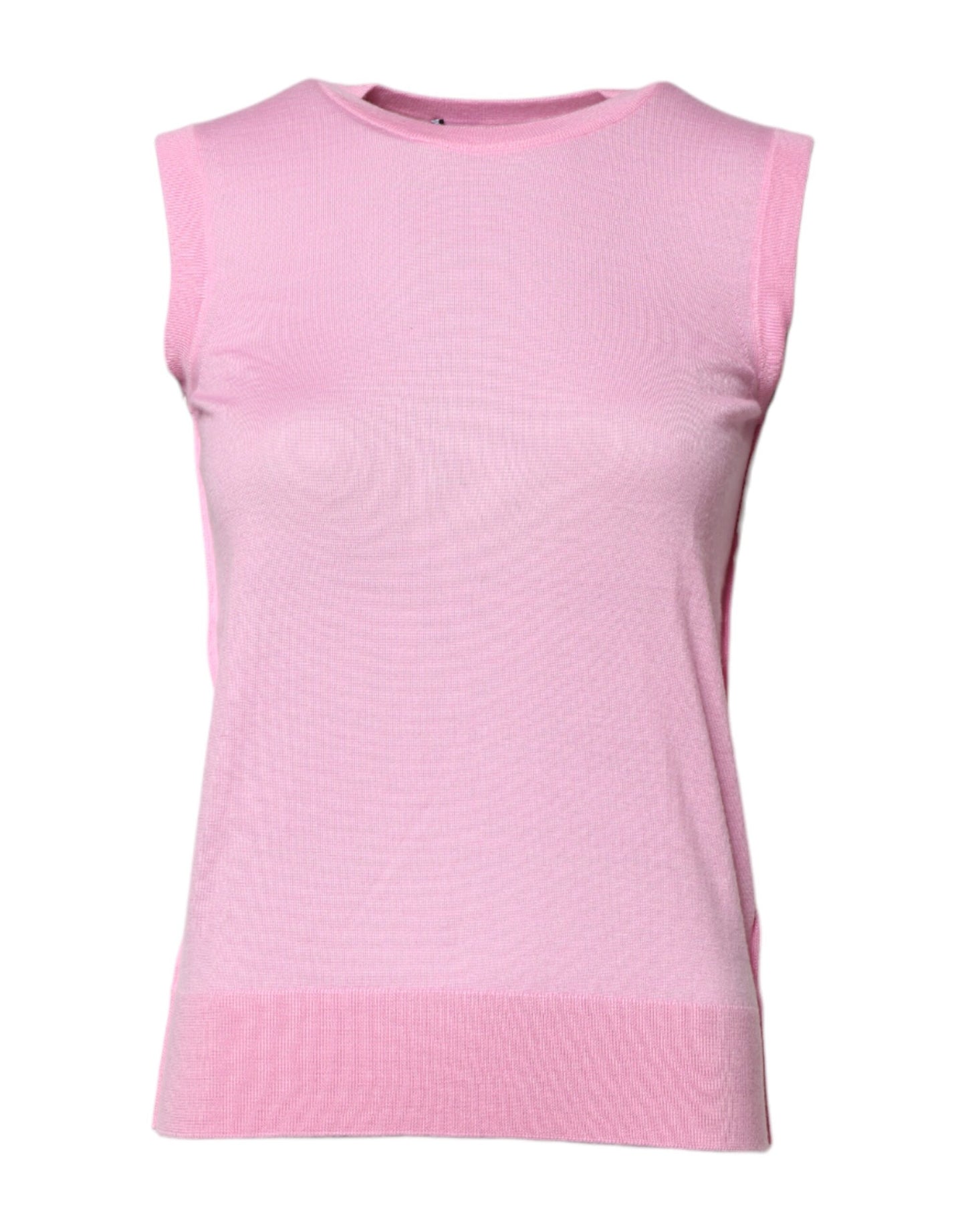 Dolce & Gabbana Rosa Kaschmir Rundhalsausschnitt Ärmelloses Tank-Top