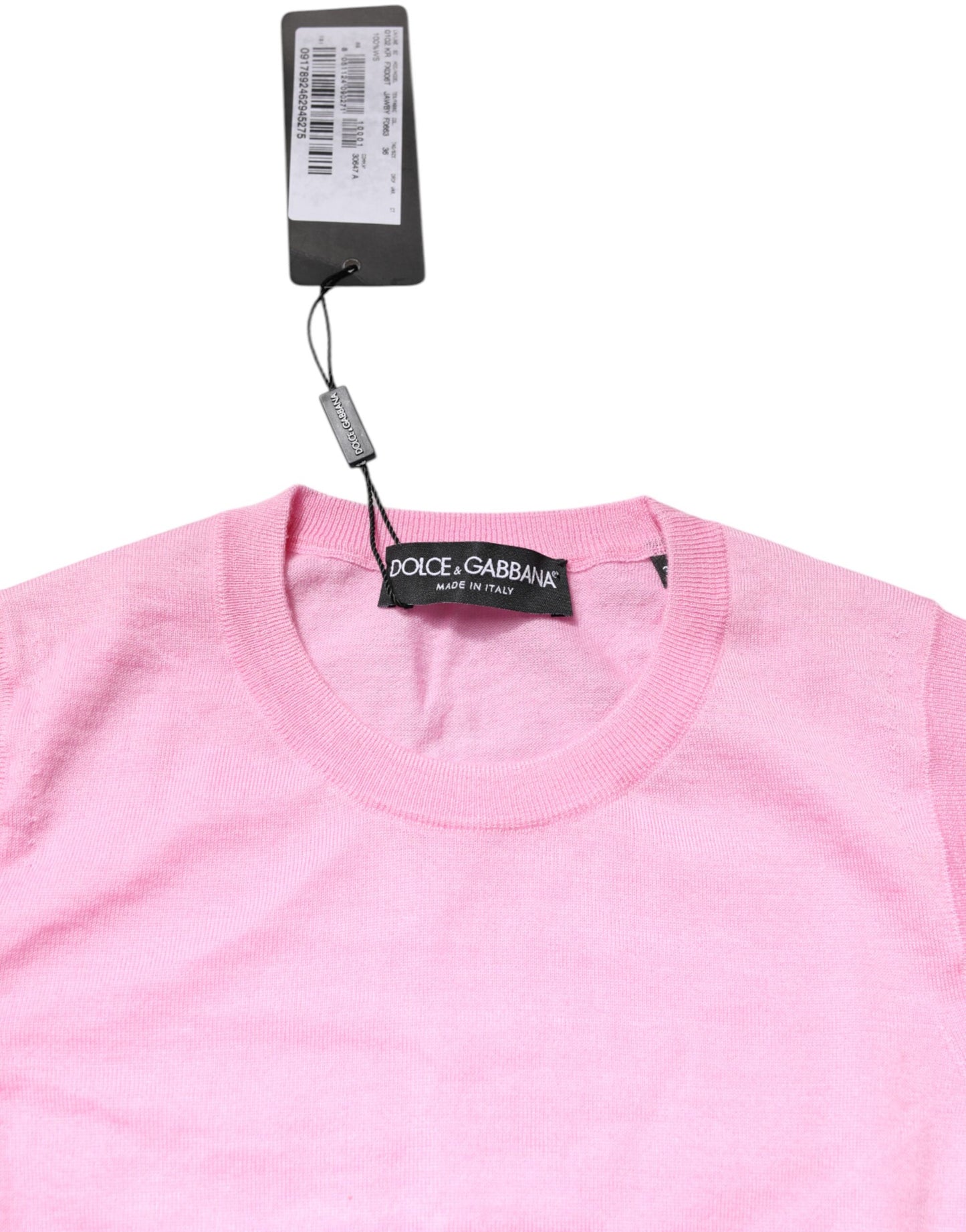 Dolce & Gabbana Rosa Kaschmir Rundhalsausschnitt Ärmelloses Tank-Top