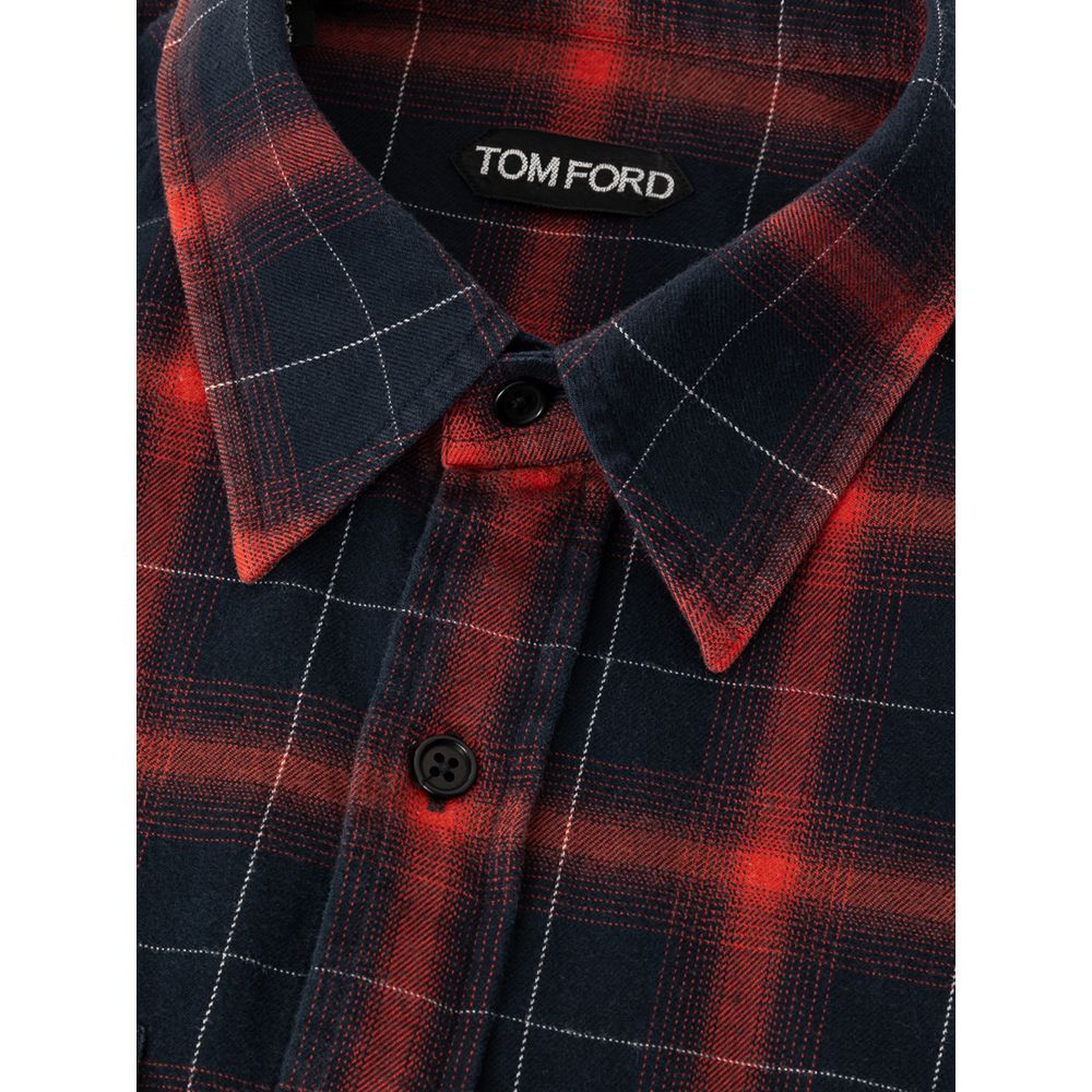 Tom Ford Bicolor Leinenhemd