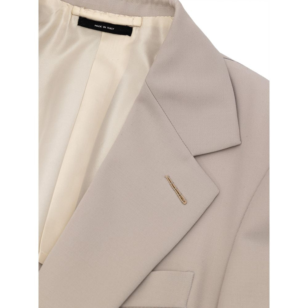 Tom Ford Beigefarbener Wollanzug &
