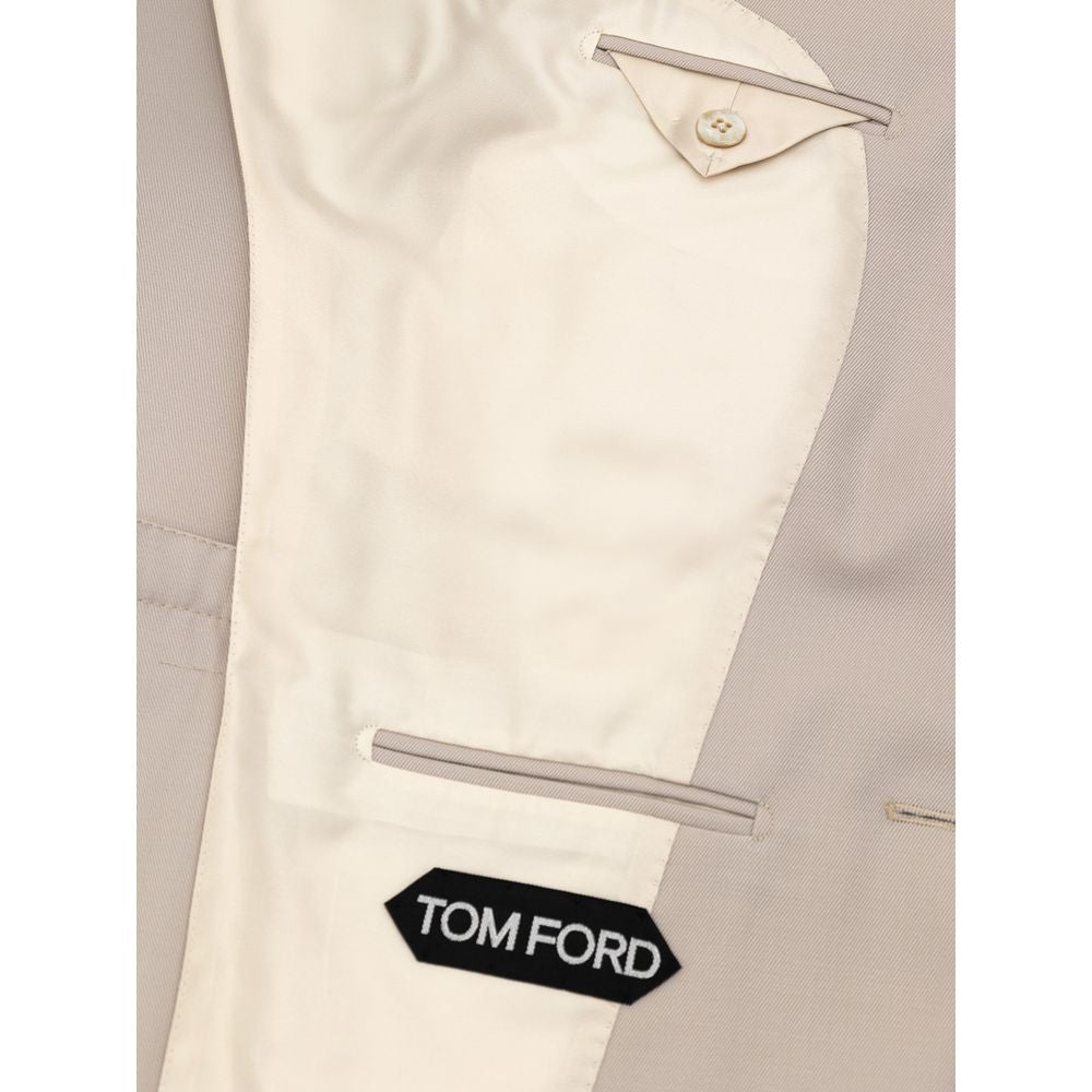 Tom Ford Beigefarbener Wollanzug &