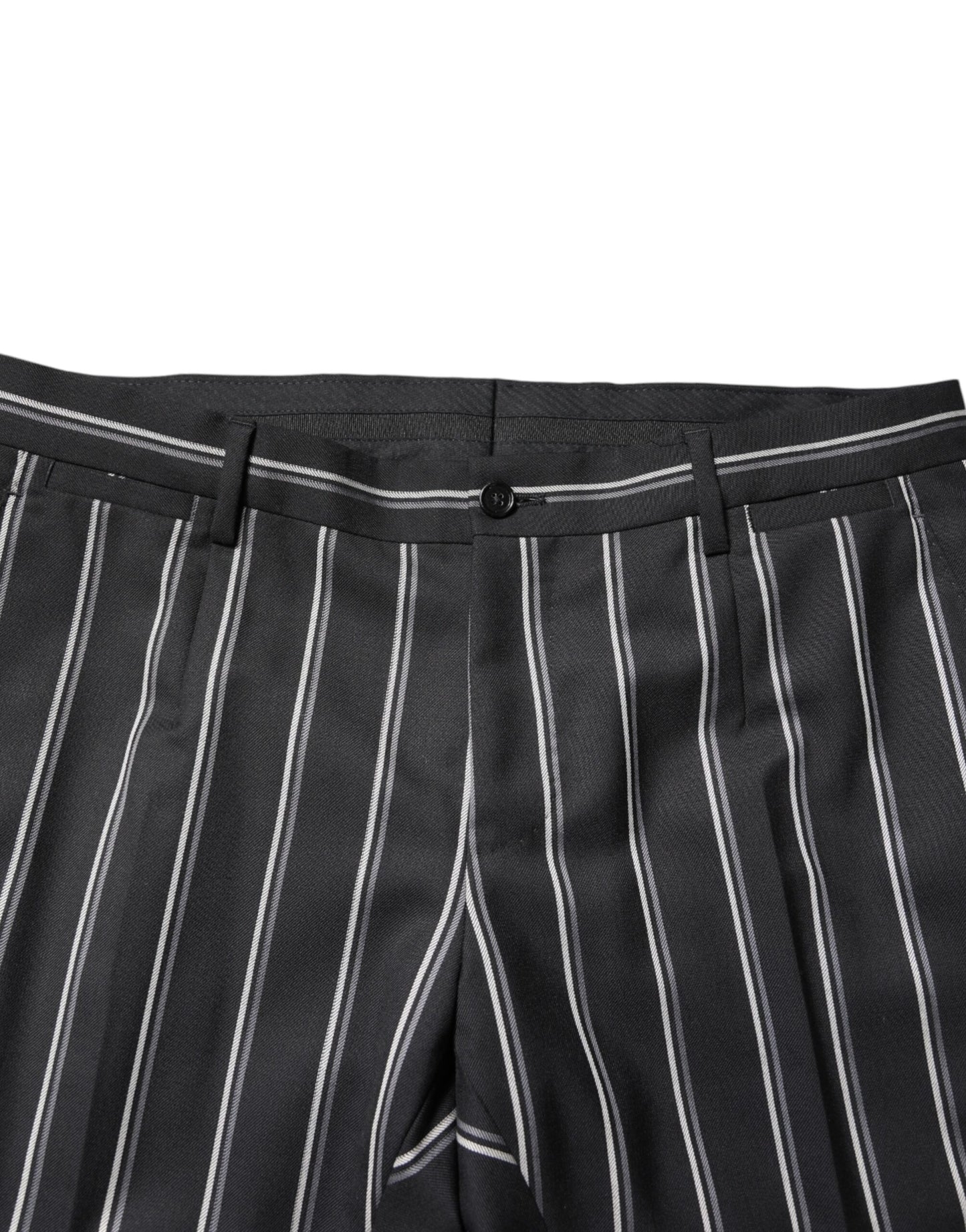 Dolce & Gabbana Schwarz gestreifter SICILIA Formal 2 Piece Anzug