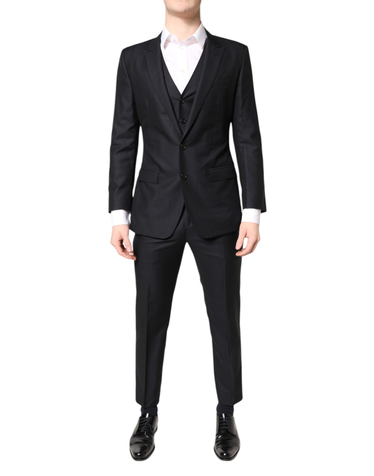 Dolce & Gabbana Blauer MARTINI Wolle Formal 3 Stück Anzug