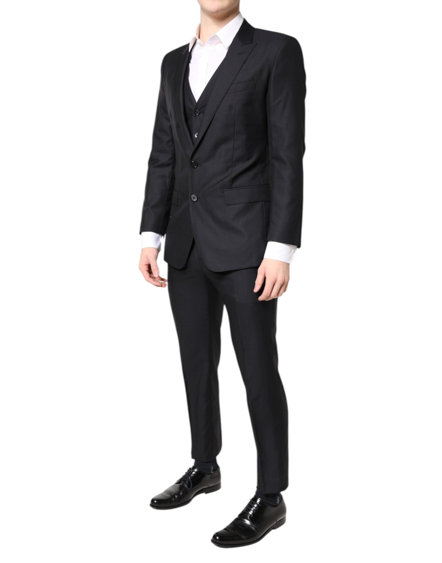 Dolce & Gabbana Blauer MARTINI Wolle Formal 3 Stück Anzug