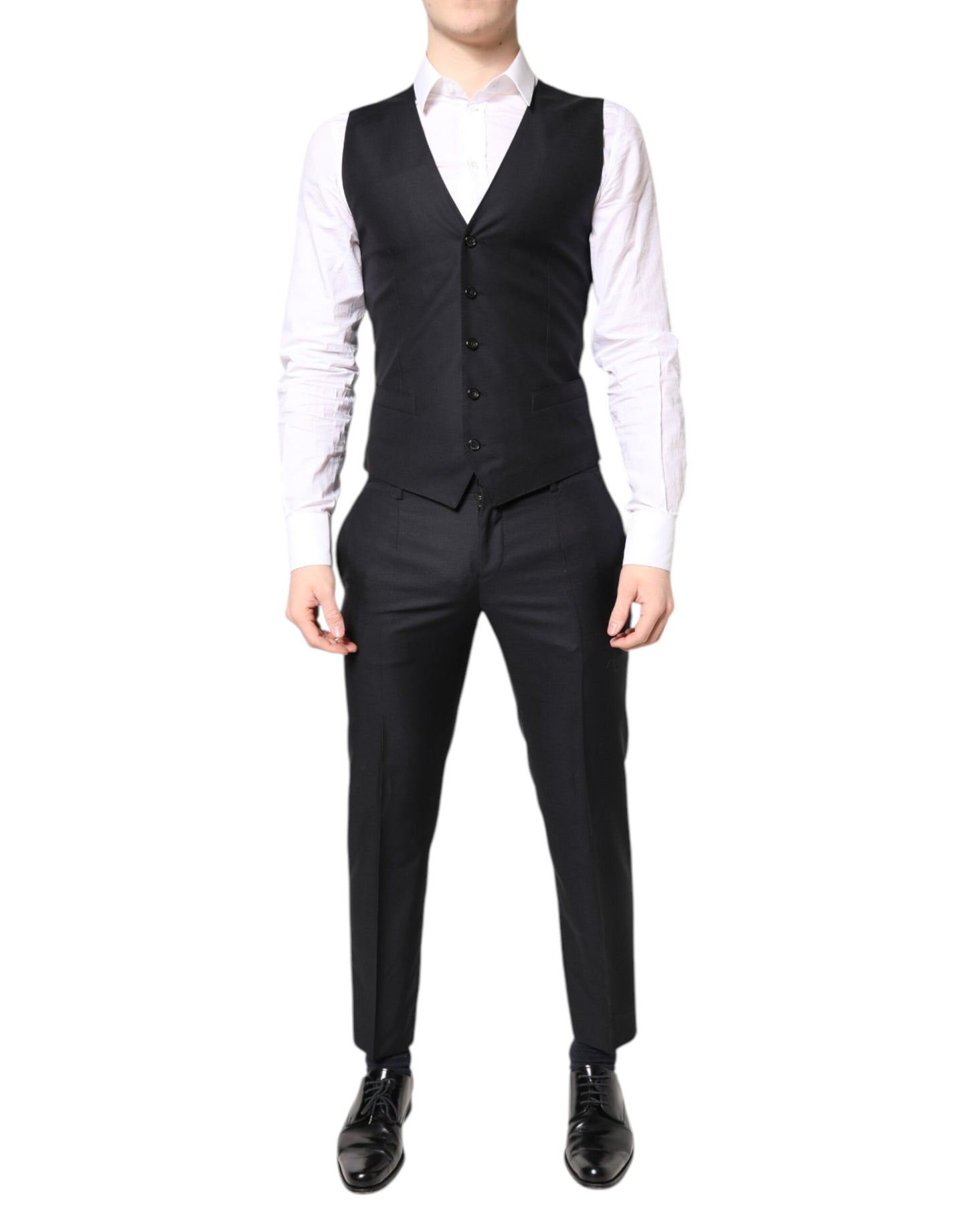 Dolce & Gabbana Blauer MARTINI Wolle Formal 3 Stück Anzug