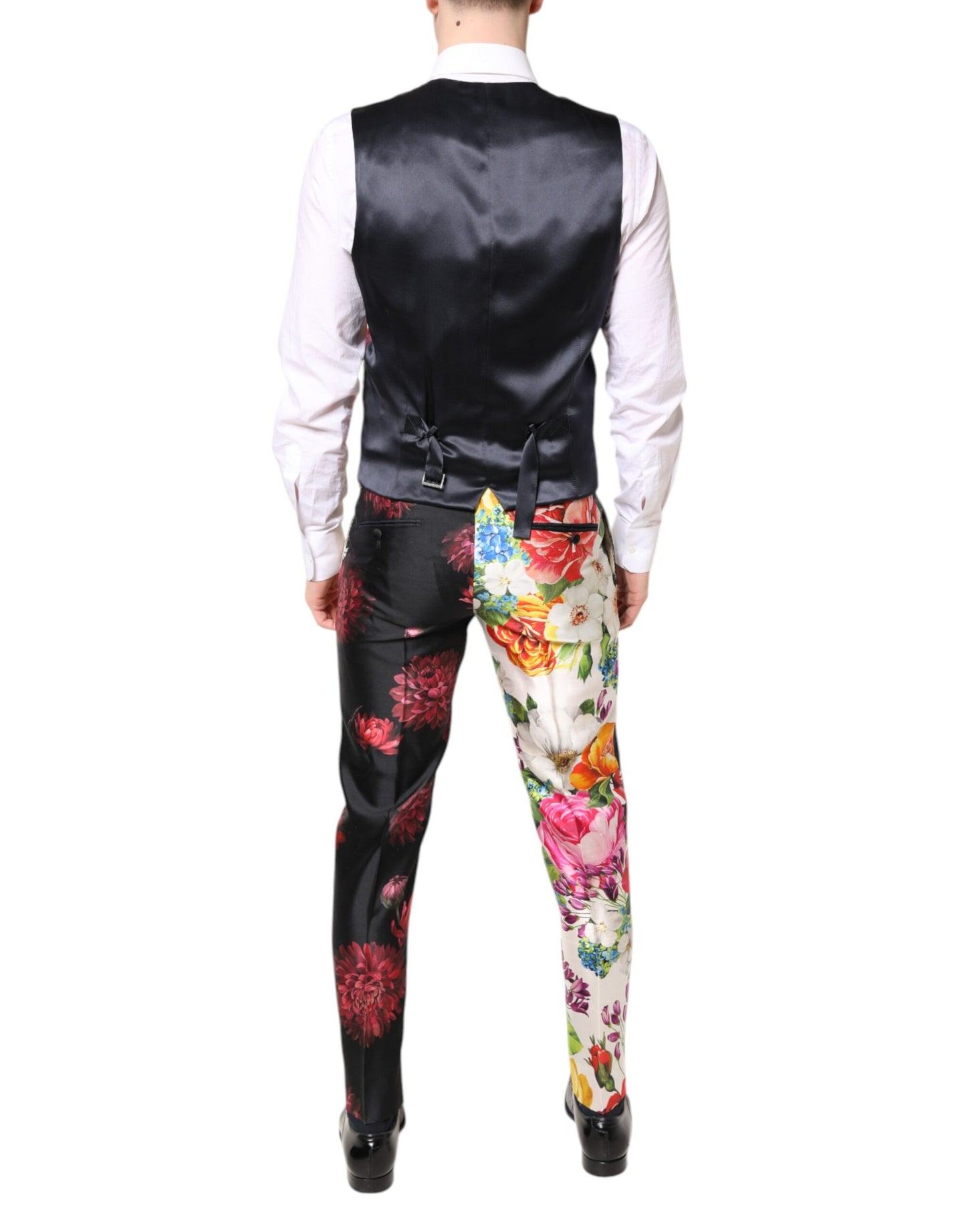 Dolce & Gabbana Multicolor Floral SICILIA Seide 3 Stück Anzug