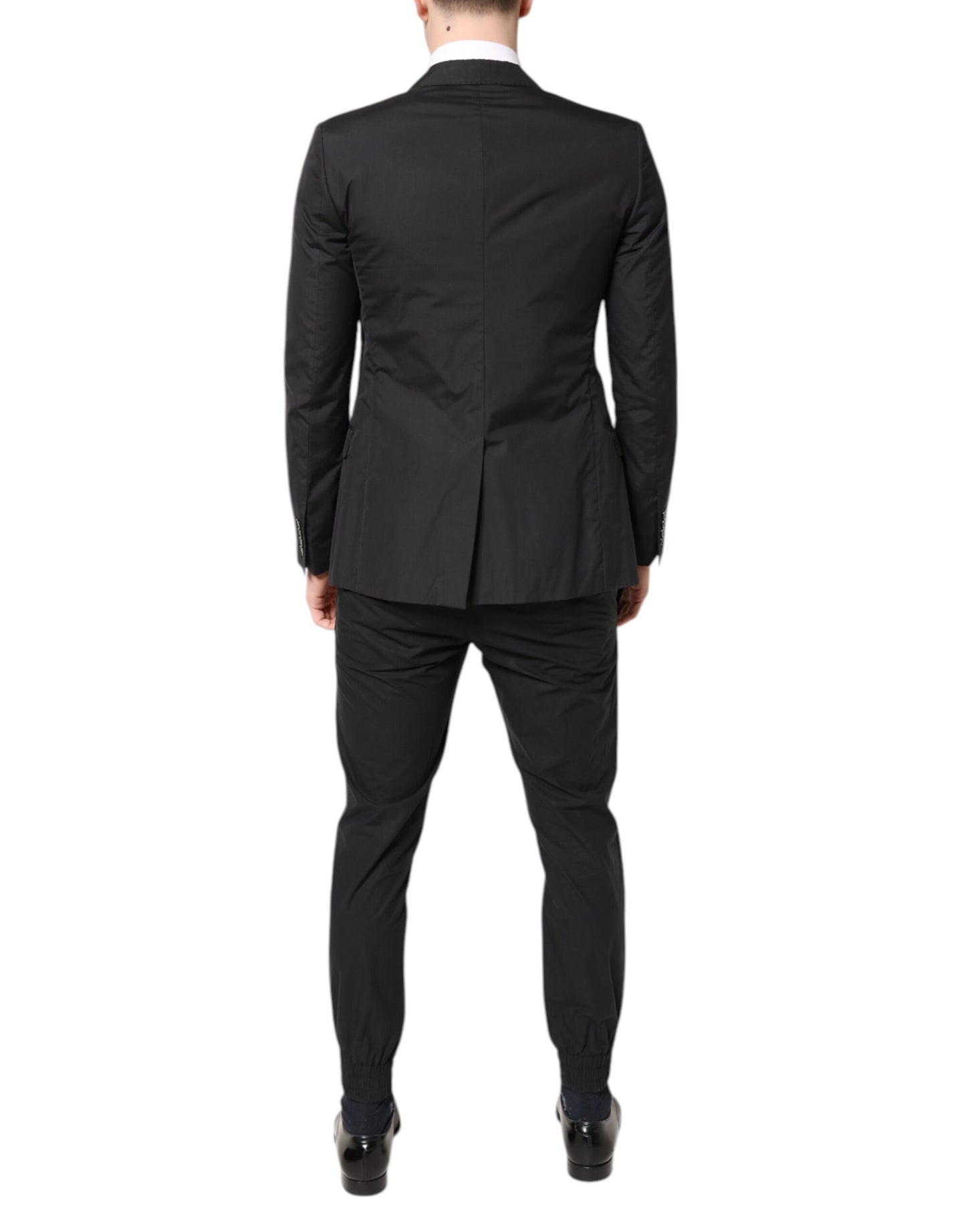 Dolce & Gabbana Schwarzer Cotton TAORMINA Formal 2 Piece Anzug