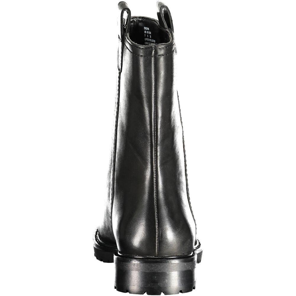 Ralph Lauren Schwarzes Leder Damen Stiefel