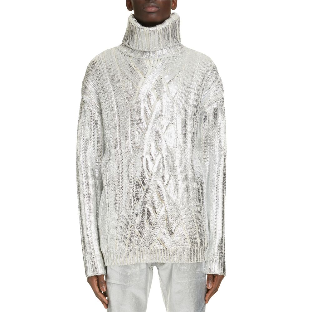 Balmain Brauner Rollkragenpullover aus Wolle für Männer