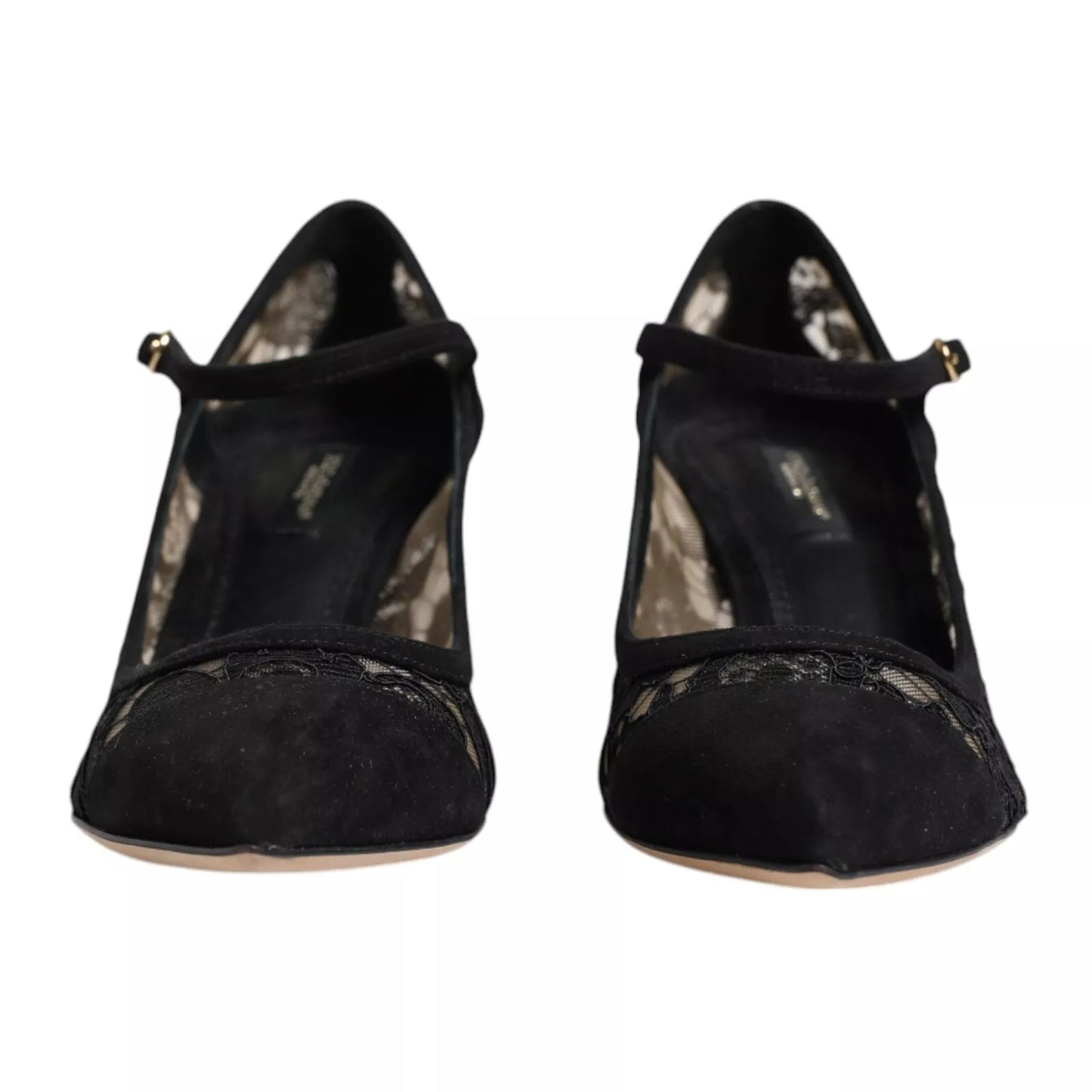 Dolce & Gabbana Schwarz Mary Jane Taormina Spitze Pumps Schuhe