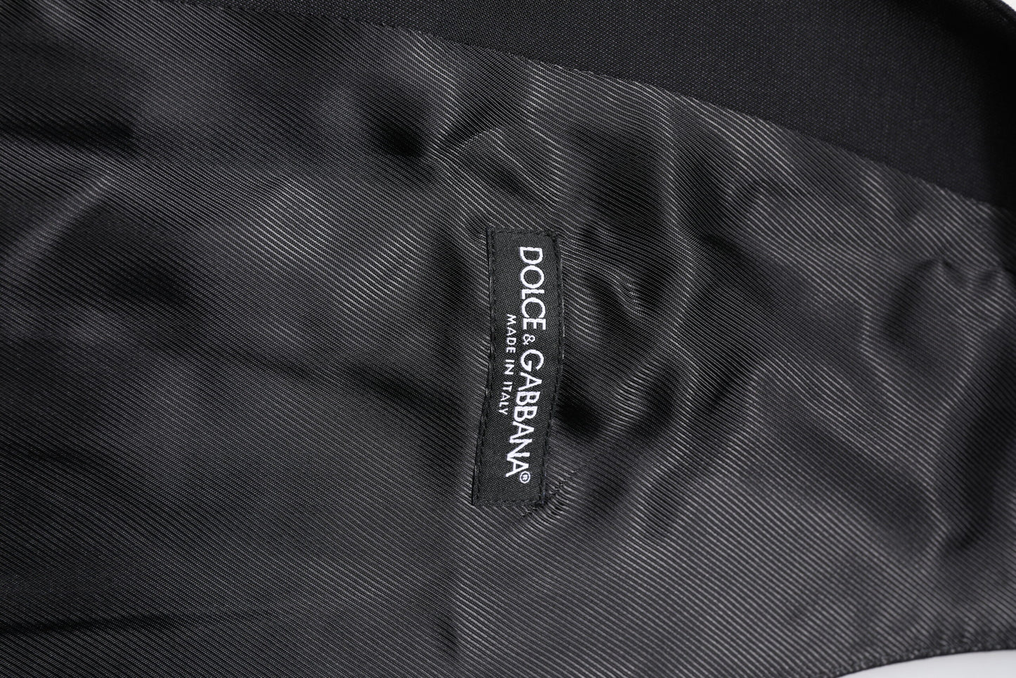 Dolce & Gabbana Schwarze Wollweste Kleid Formelle Weste