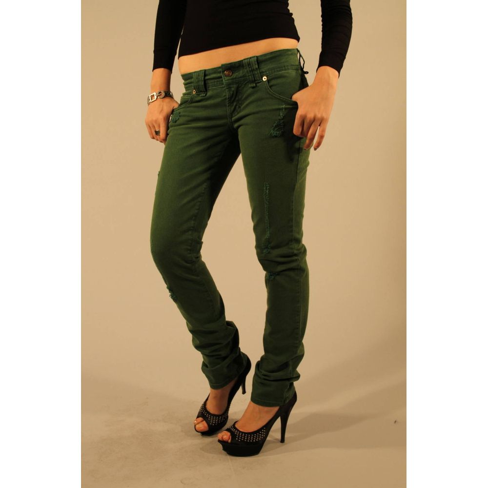 John Galliano Grüne Baumwoll-Jeans für Frauen