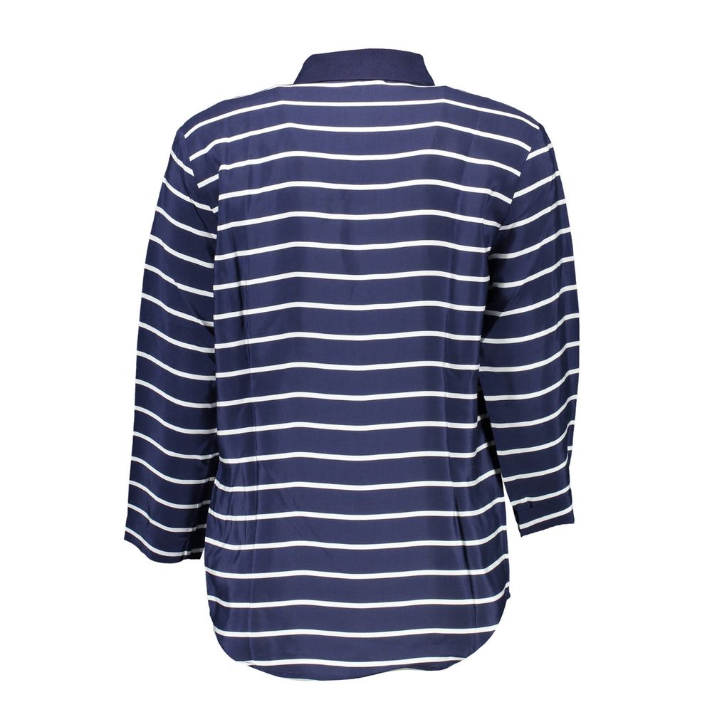 Gant Blaues Viskose-Poloshirt für Frauen