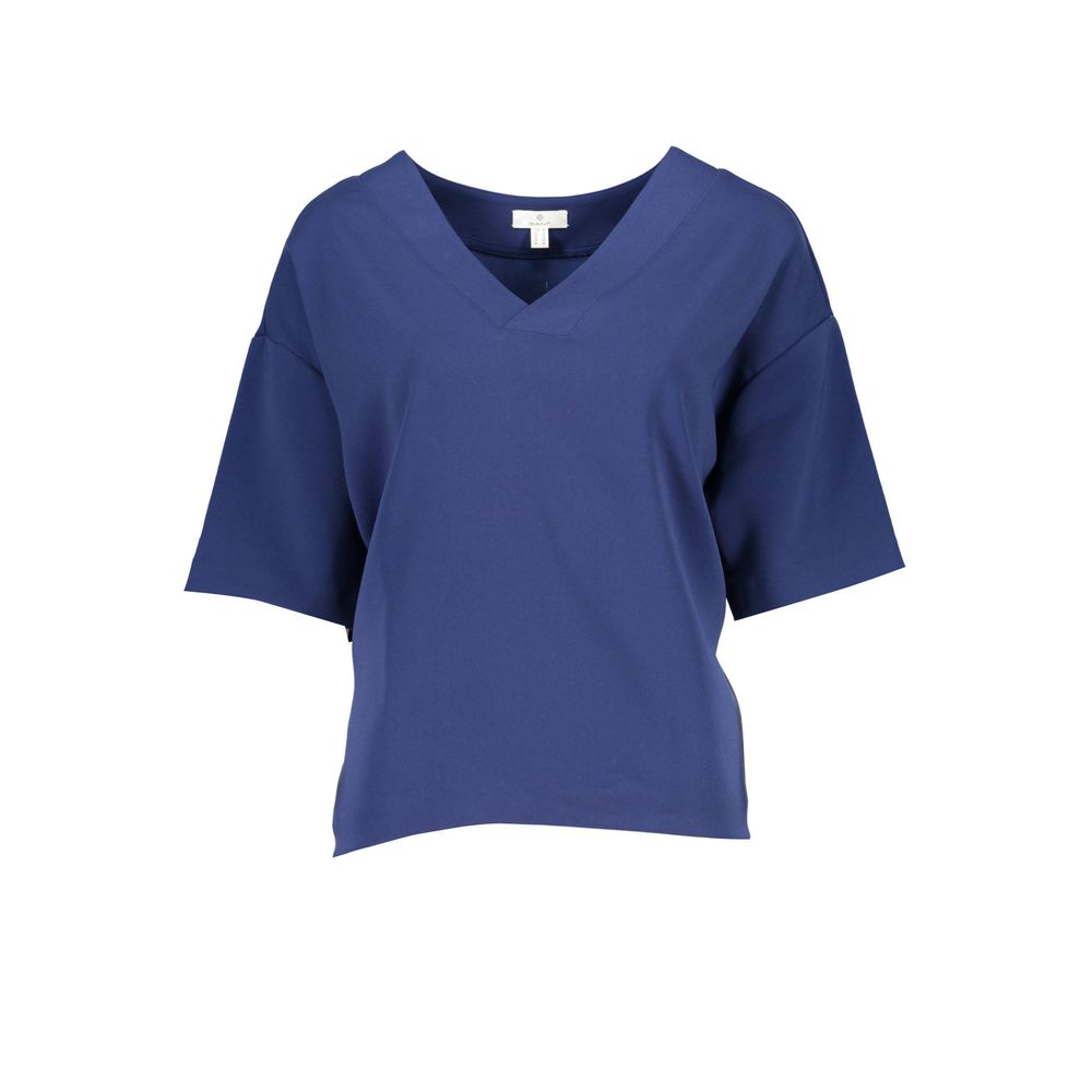 Gant Unisex-T-Shirt aus blauer Baumwolle