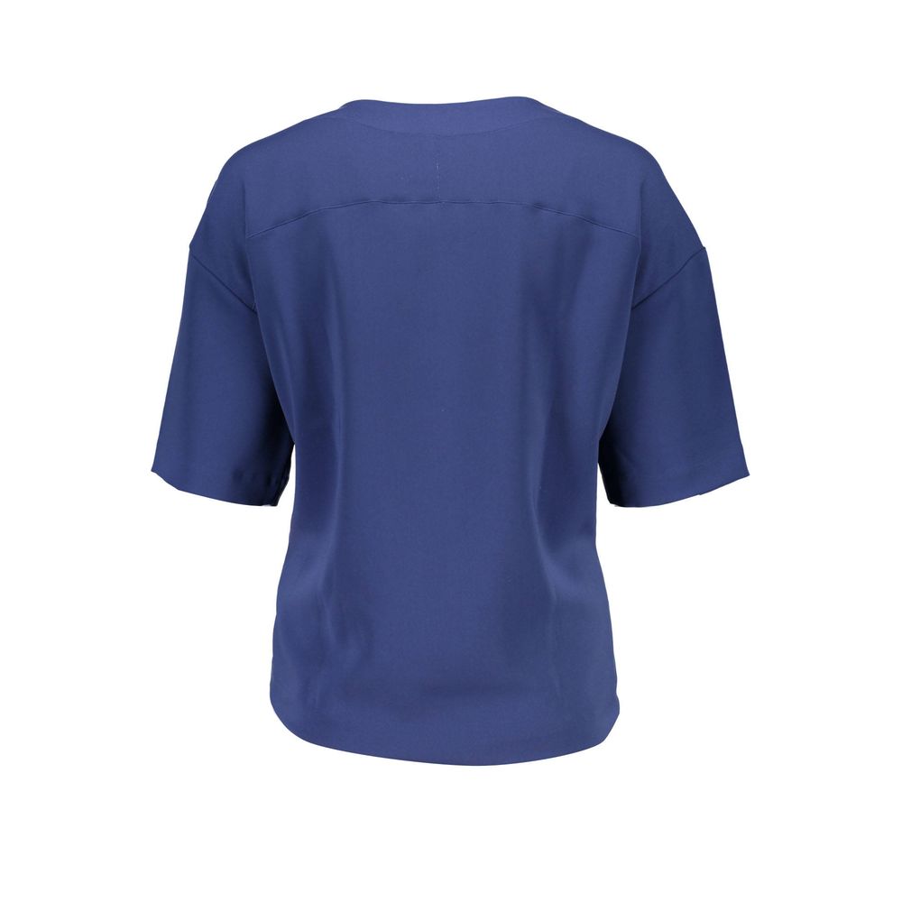 Gant Unisex-T-Shirt aus blauer Baumwolle