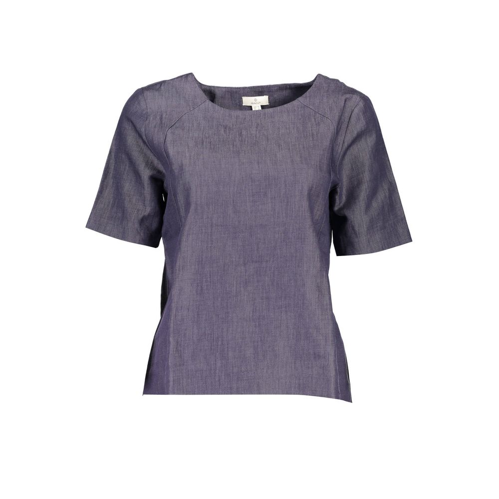 Gant Unisex-T-Shirt aus blauer Baumwolle