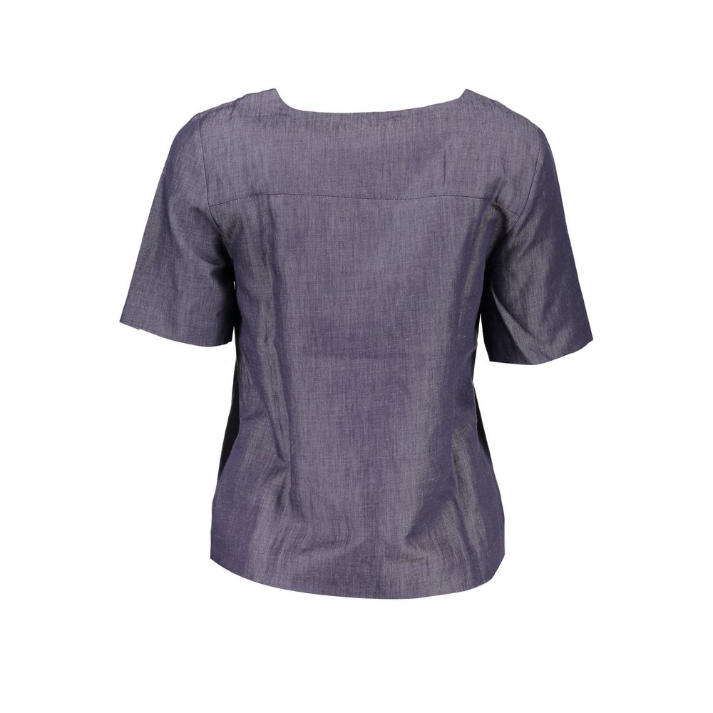 Gant Unisex-T-Shirt aus blauer Baumwolle