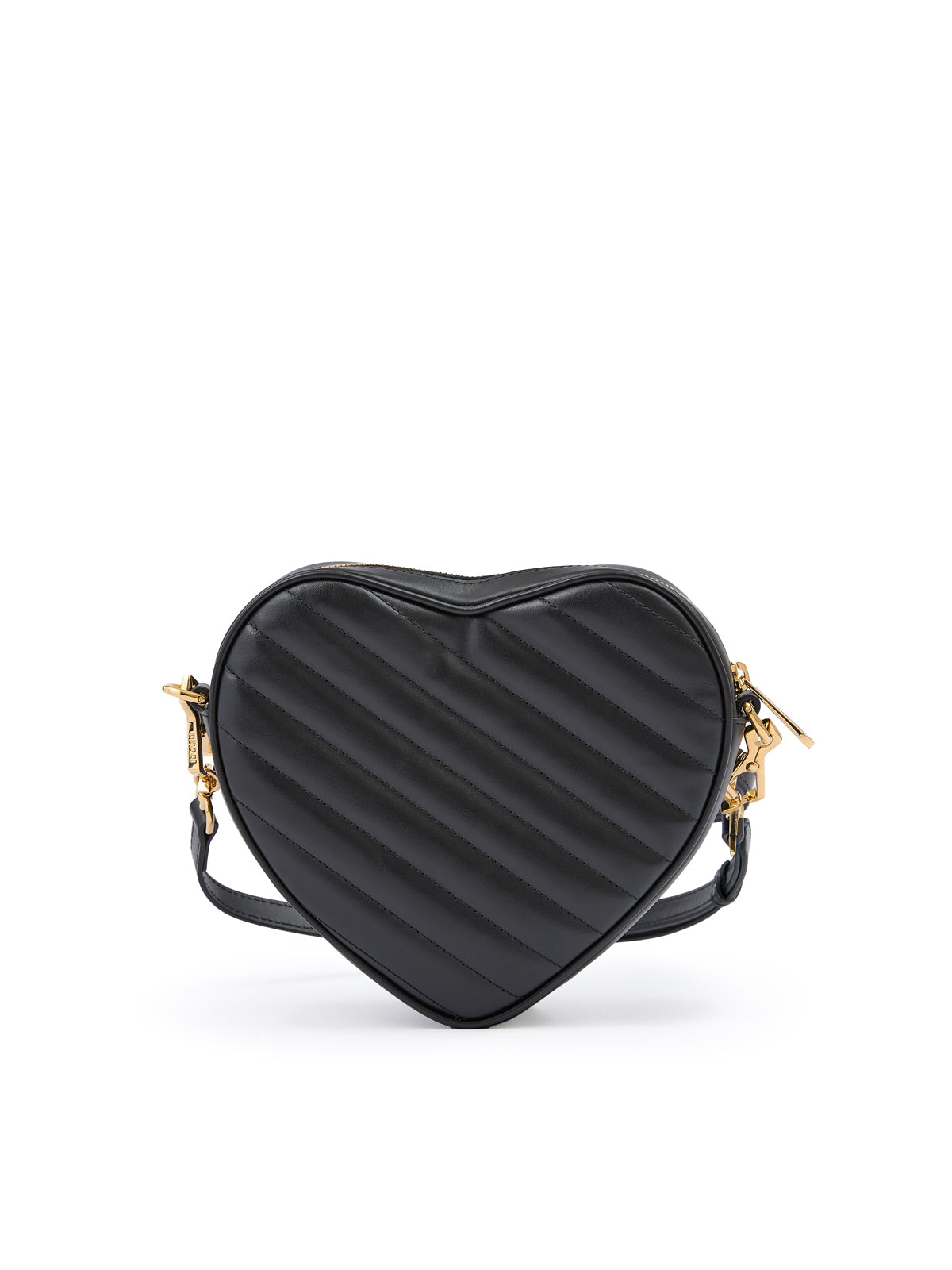 Gucci Schwarze Leder Mini Herz Crossbody Tasche