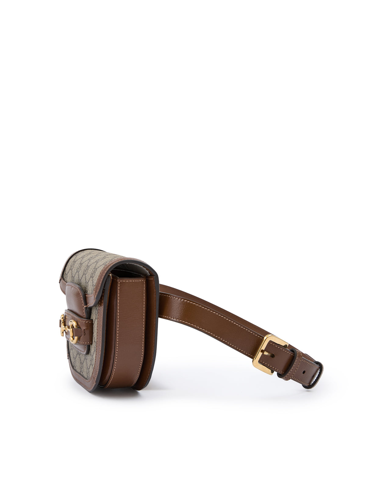 Gucci GG Beige Monogram Horsebit 1955 Gürteltasche