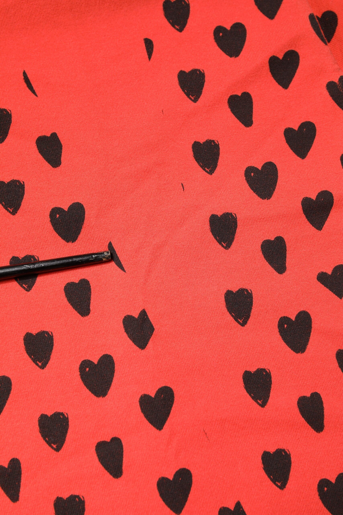 Dolce & Gabbana Rotes ärmelloses DG Heart Logo-T-Shirt aus Baumwolle