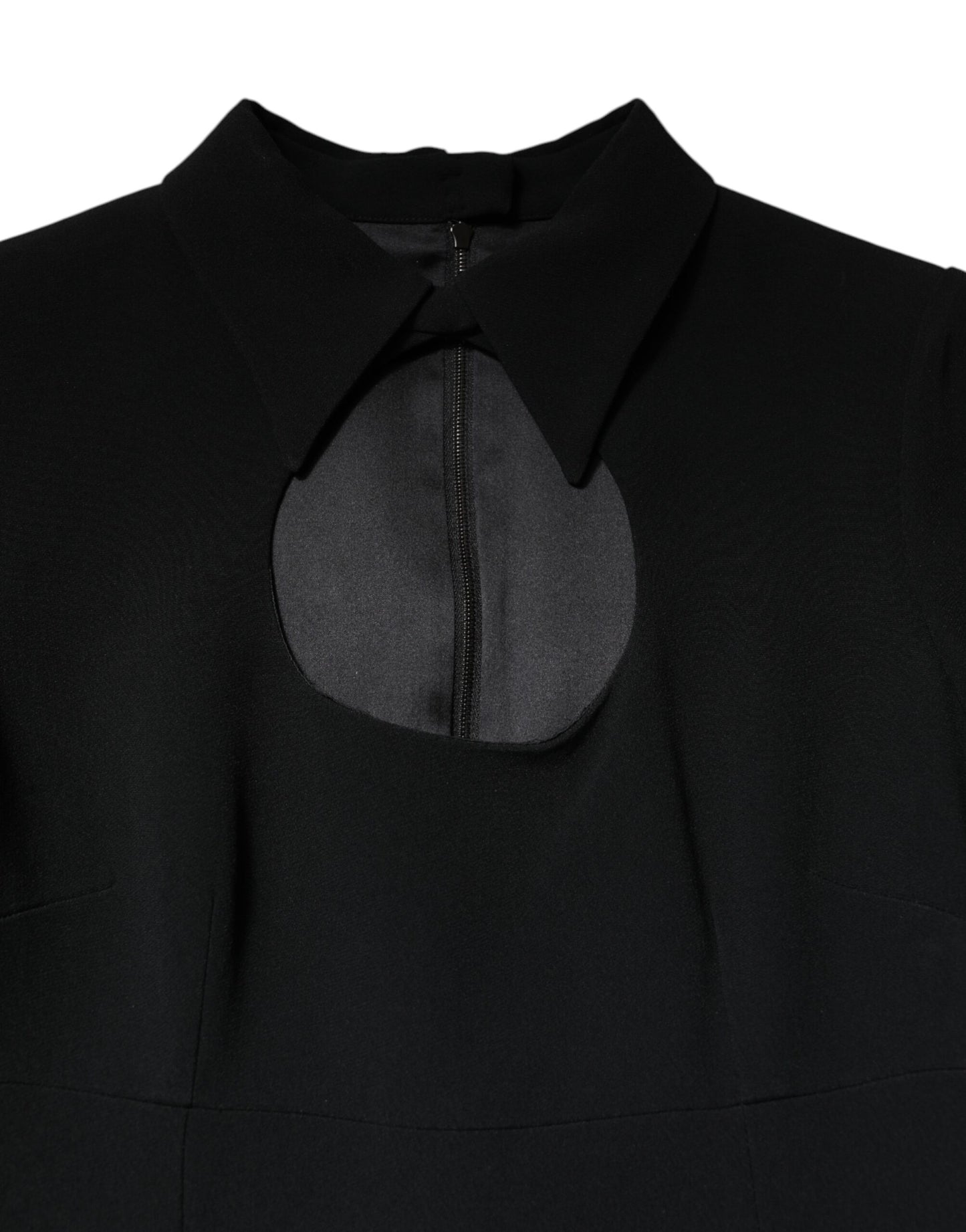 Dolce & Gabbana Schwarzes langärmeliges Bodycon Etuikleid Midikleid