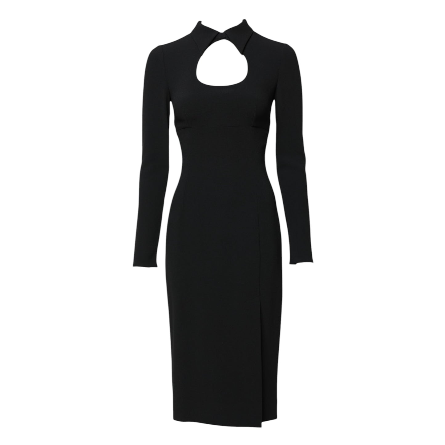 Dolce & Gabbana Schwarzes langärmeliges Bodycon Etuikleid Midikleid