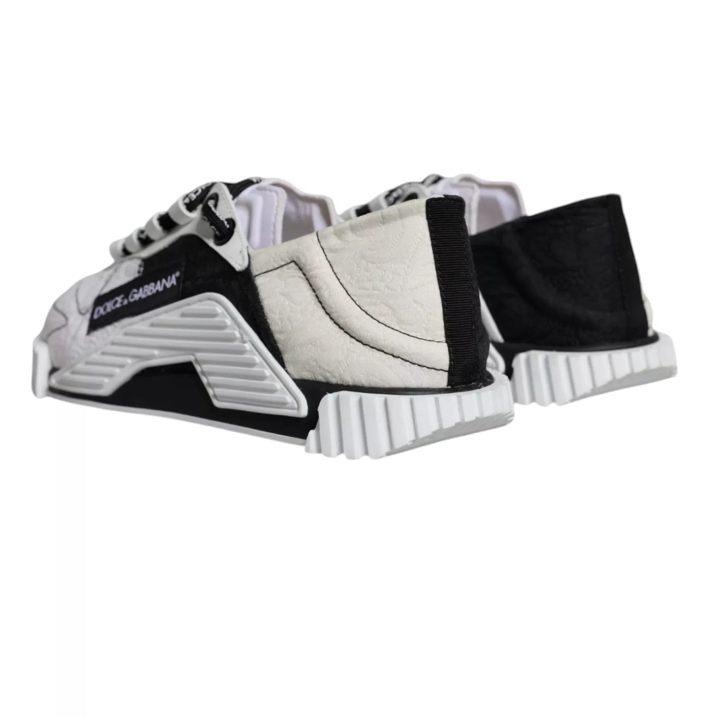 Dolce & Gabbana Weiß Schwarz Low Top NS1 Turnschuhe Schuhe