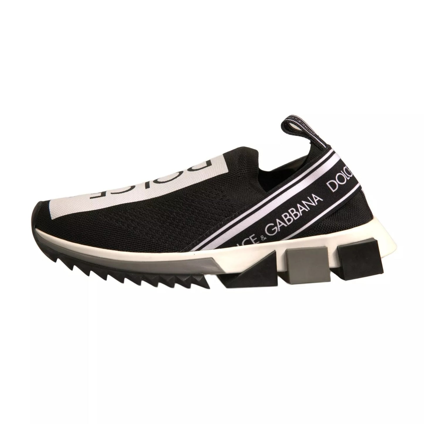 Dolce & Gabbana Schwarz Weiß Slip On Sorrento Sneakers Schuhe