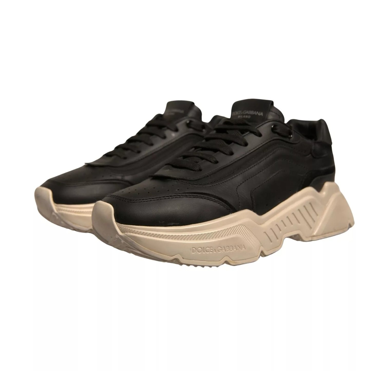 Dolce & Gabbana Schwarz Weiß Daymaster Low Top Turnschuhe Schuhe