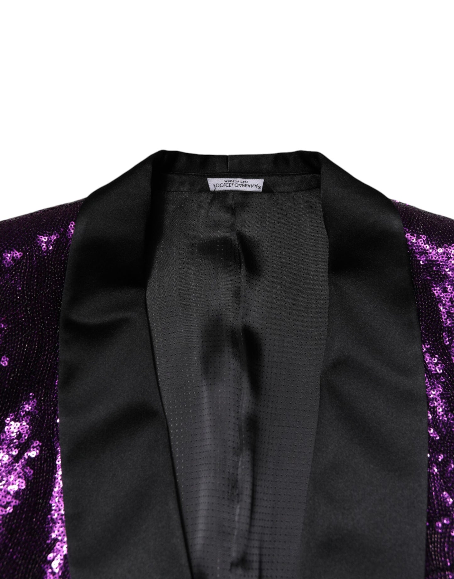 Dolce & Gabbana Lila SICILIA Mantel mit Paillettenverzierung Jacke