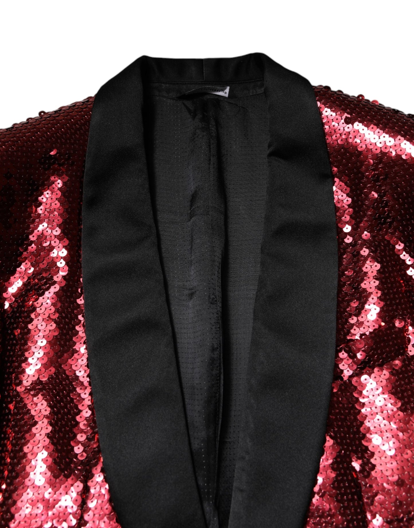Dolce & Gabbana Rote SICILIA Blazer-Jacke mit Paillettenverzierung