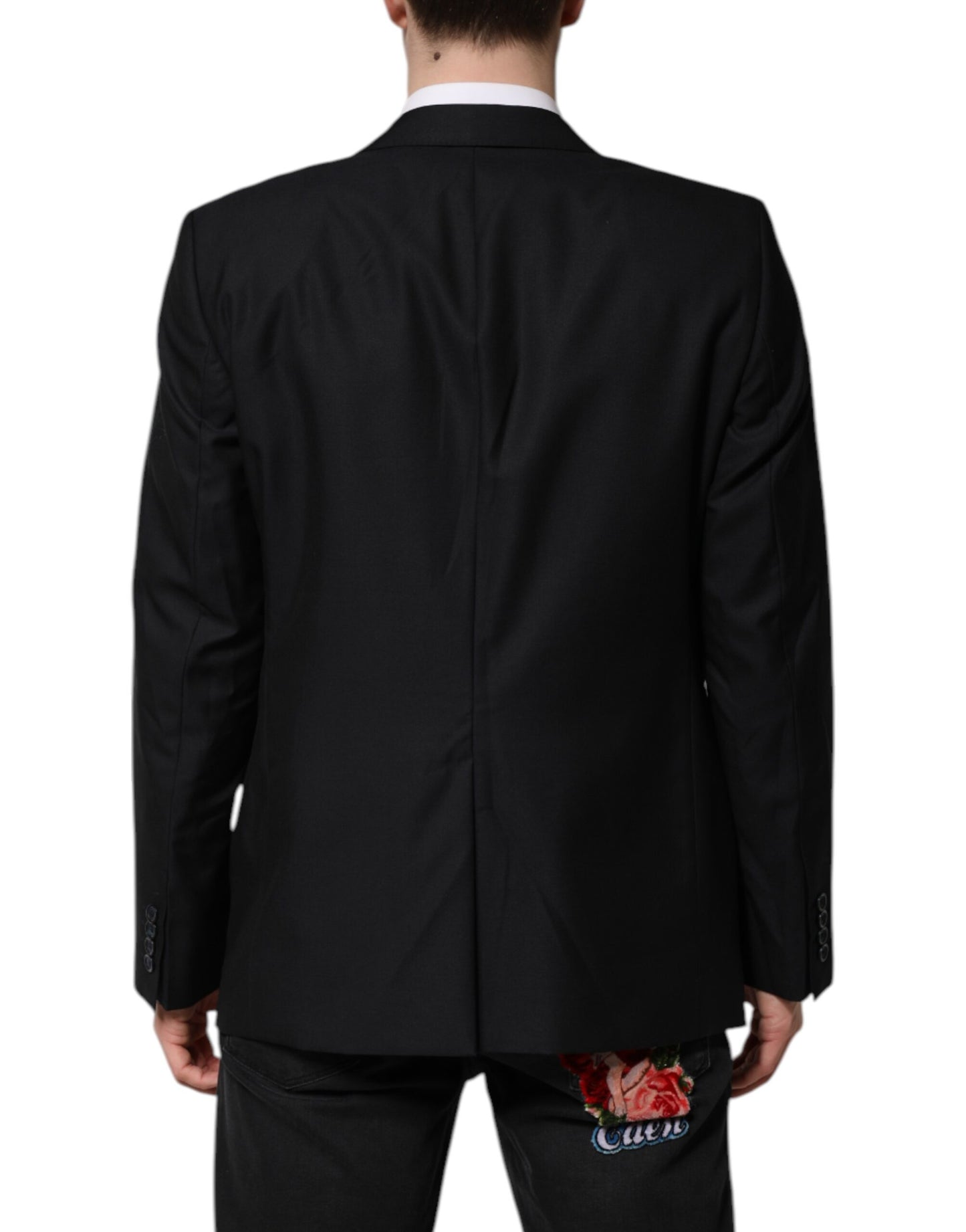 Dolce & Gabbana Dunkelblauer MARTINI Wollblazer Mantel Jacke