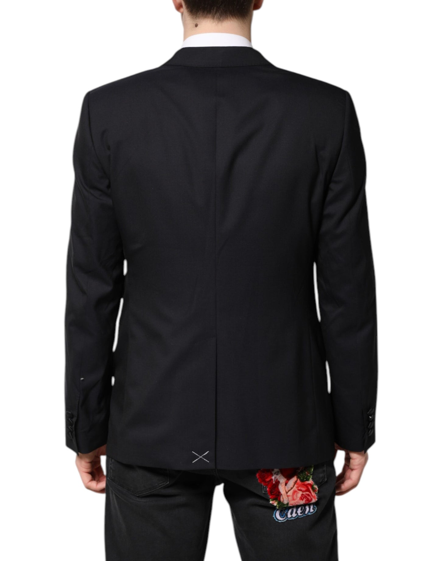Dolce & Gabbana Dunkelblauer MARTINI Wollanzug 2 Stück Jacke