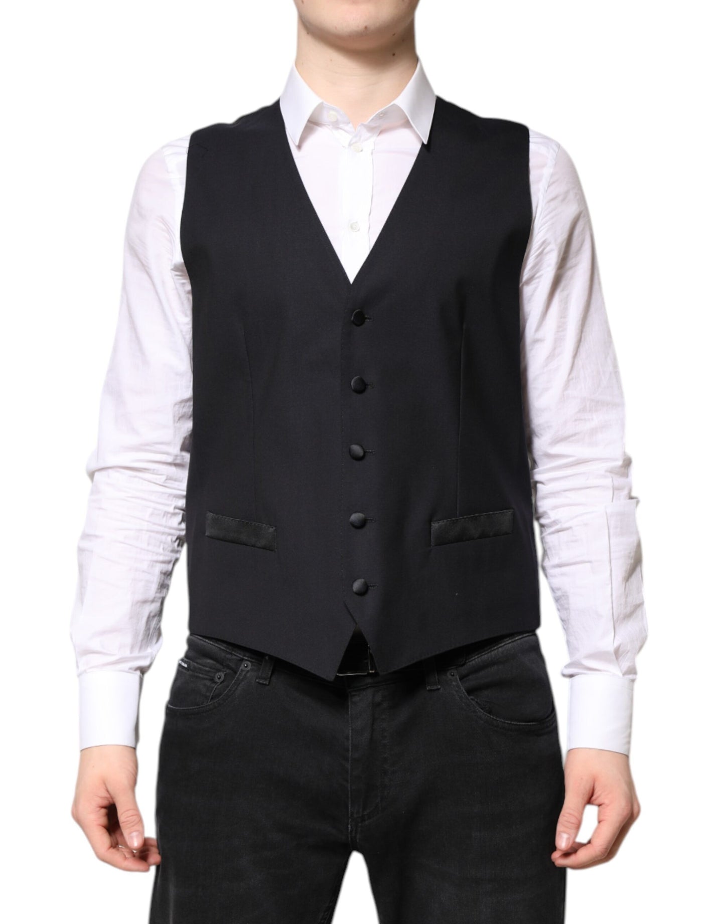 Dolce & Gabbana Dunkelblauer MARTINI Wollanzug 2 Stück Jacke