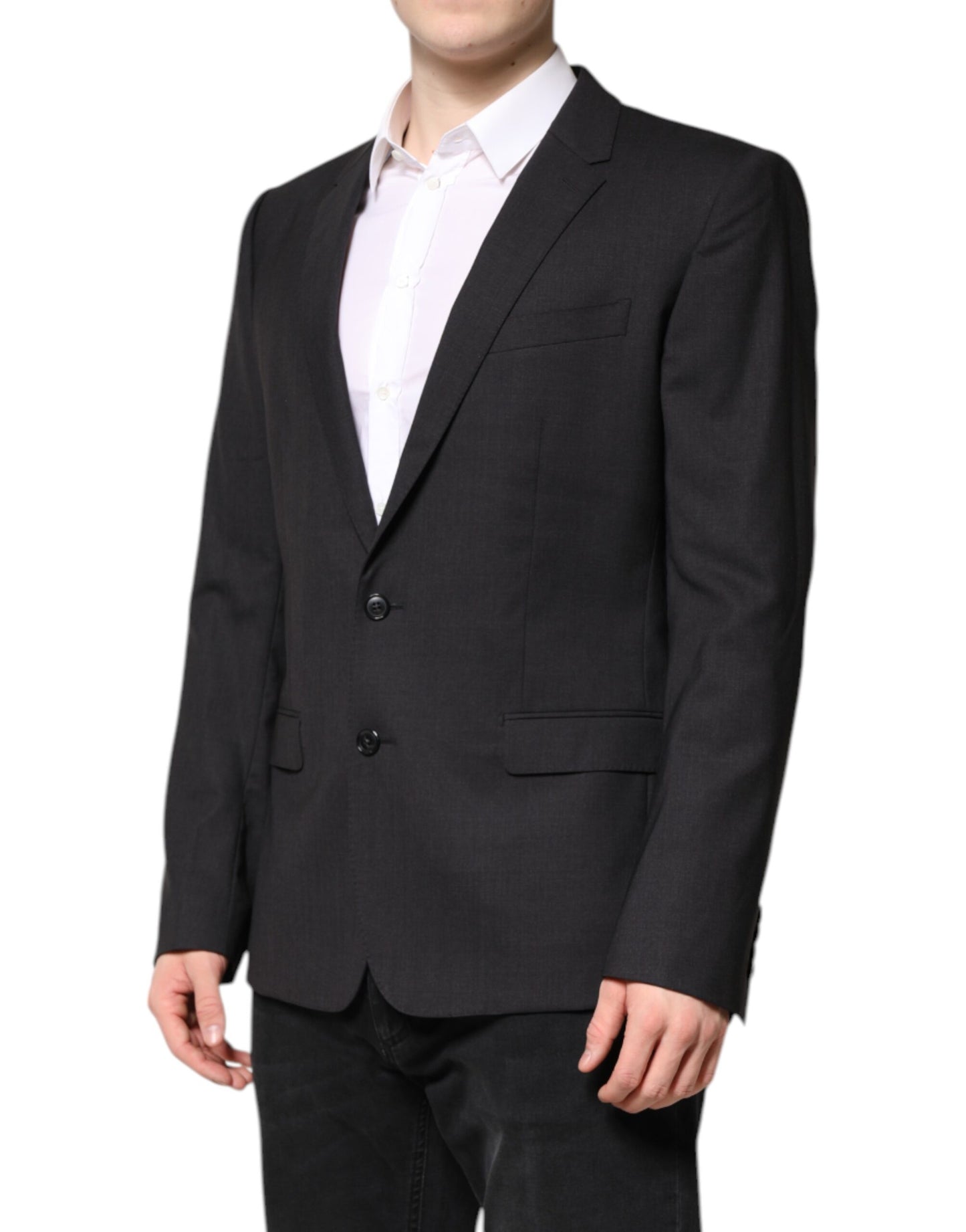 Dolce & Gabbana Dunkelgraue MARTINI Einreihige Jacke