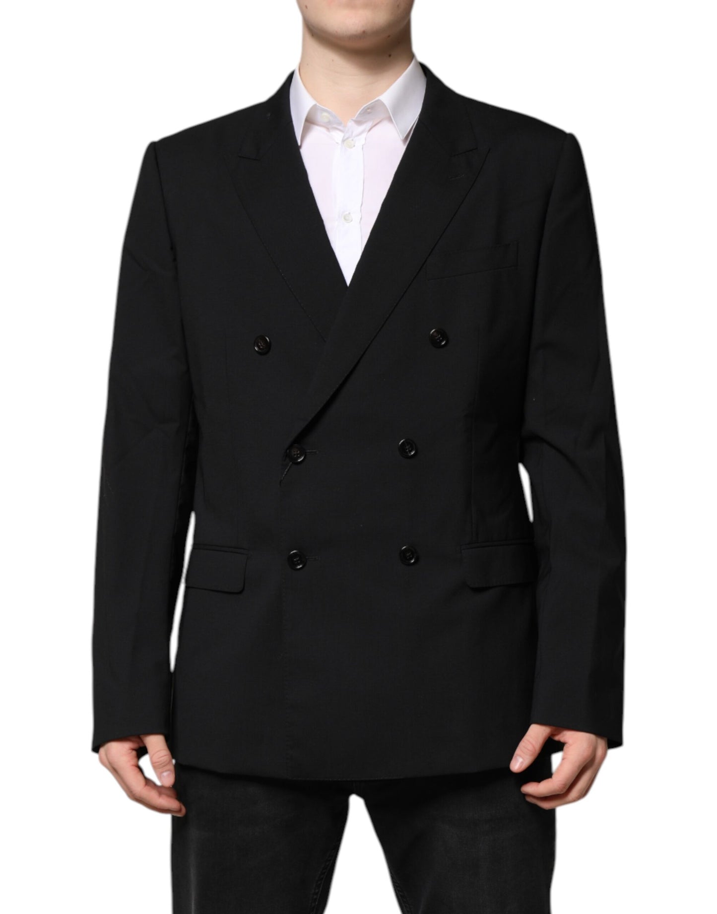 Dolce & Gabbana MARTINI Zweireihige Anzugjacke, schwarz