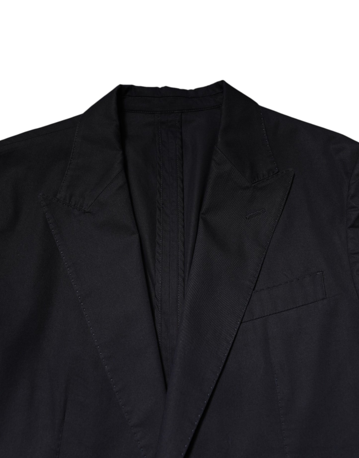 Dolce & Gabbana Dunkelblauer TAORMINA Baumwoll-Blazer Anzugjacke
