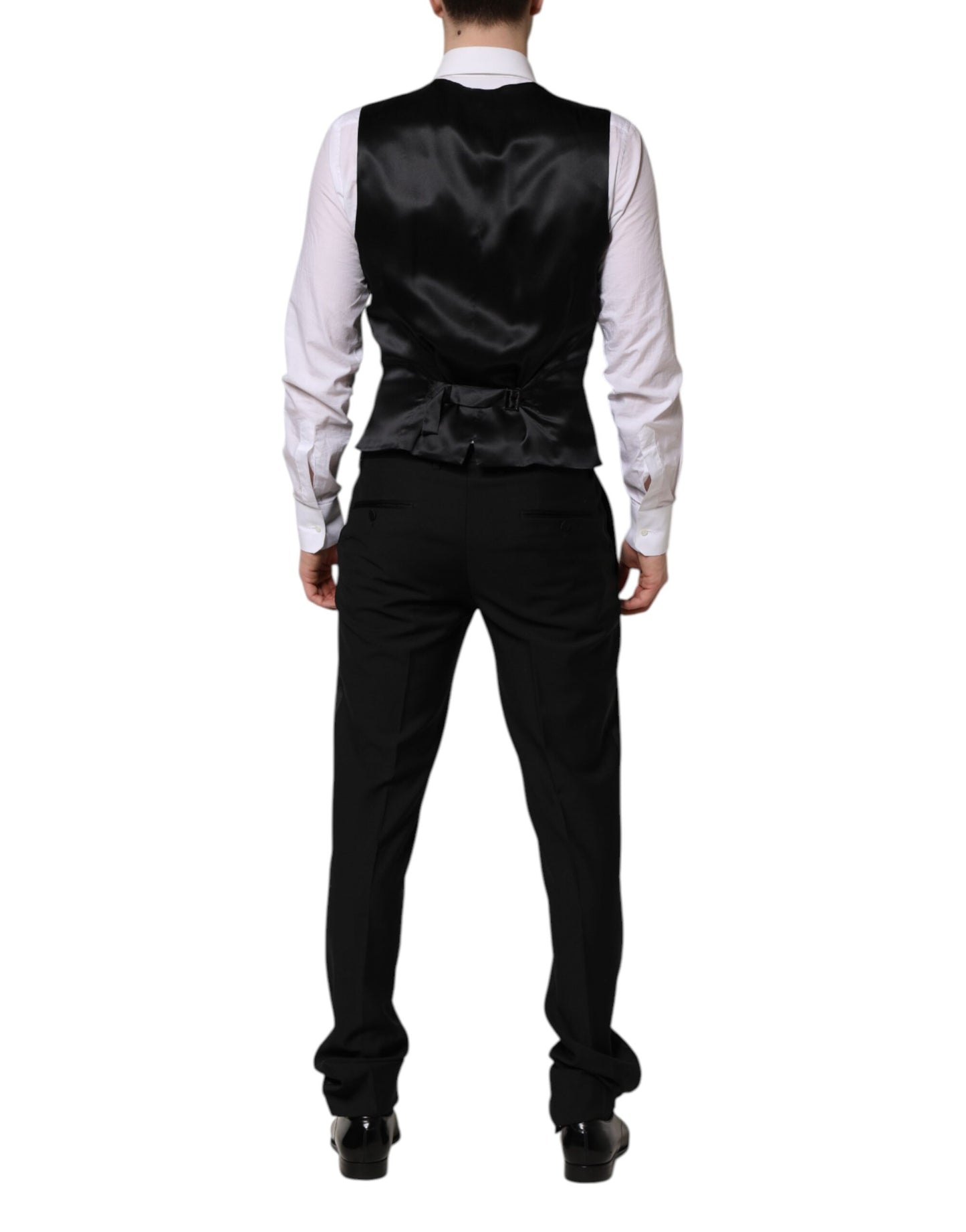 Dolce & Gabbana Schwarzer MARTINI Anzug mit Kristallverzierung 3tlg.