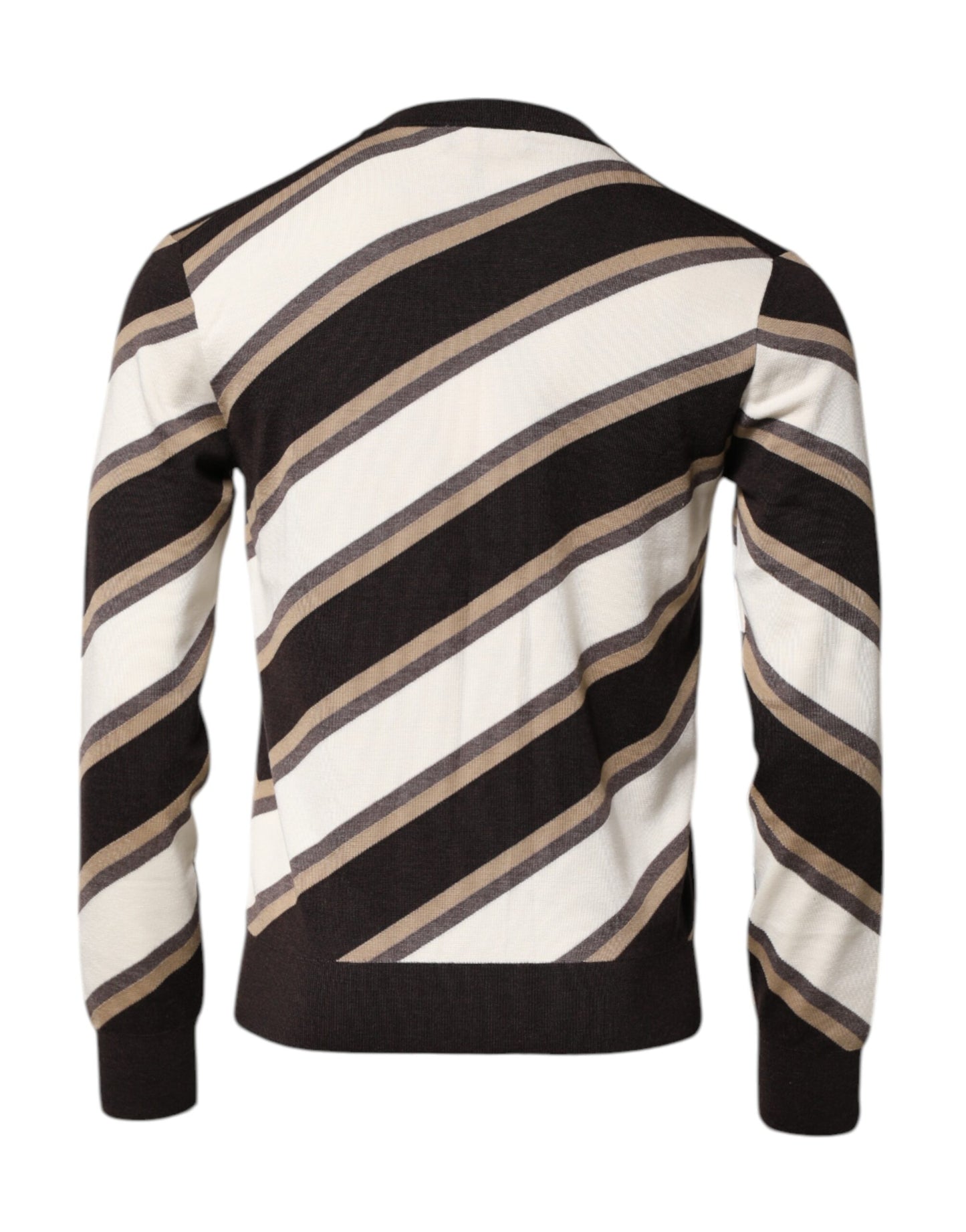 Dolce & Gabbana Mehrfarbig gestreifter Pullover mit Rundhalsausschnitt
