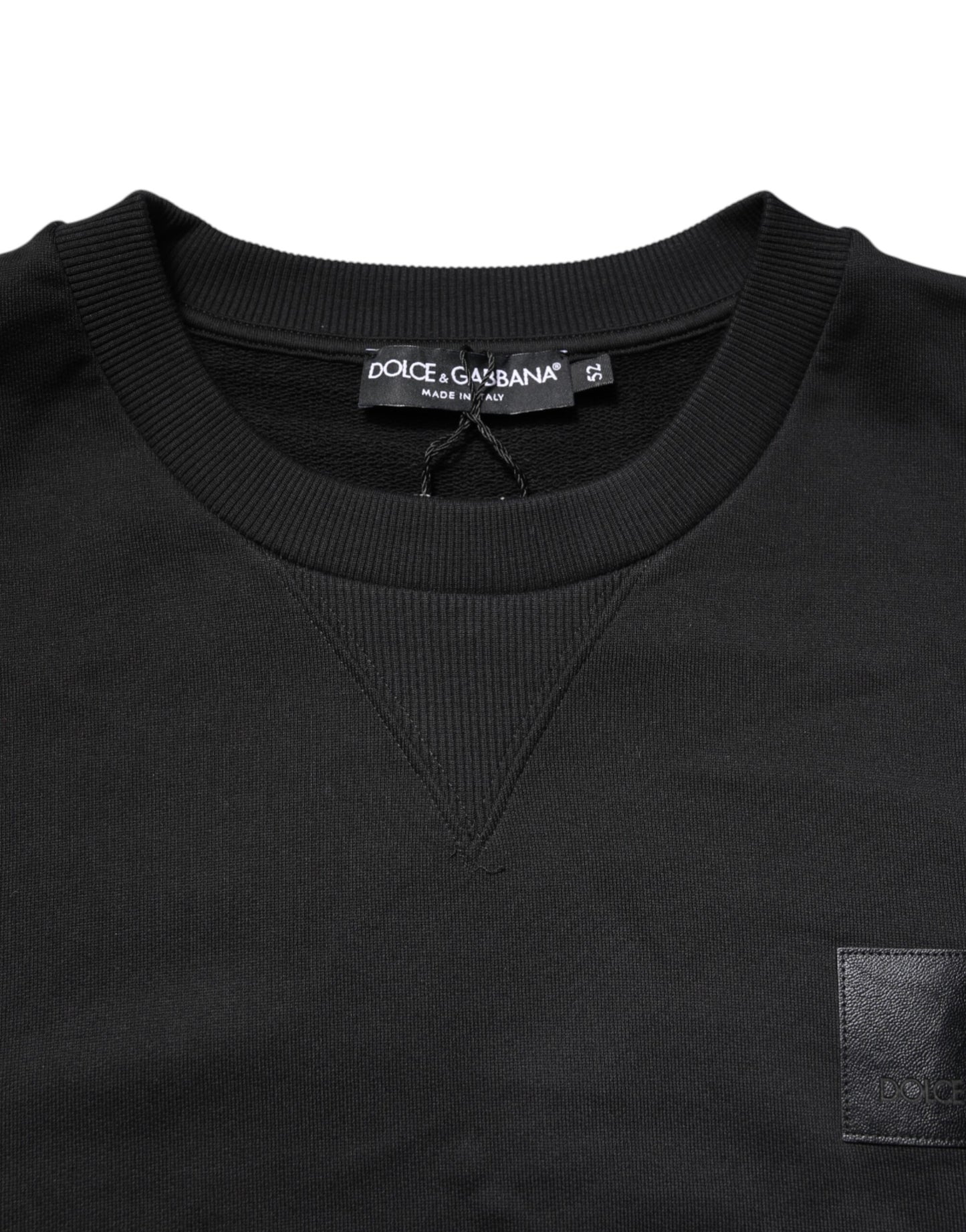 Dolce & Gabbana Schwarzes DG Logo Rundhals-Sweatshirt Pullover