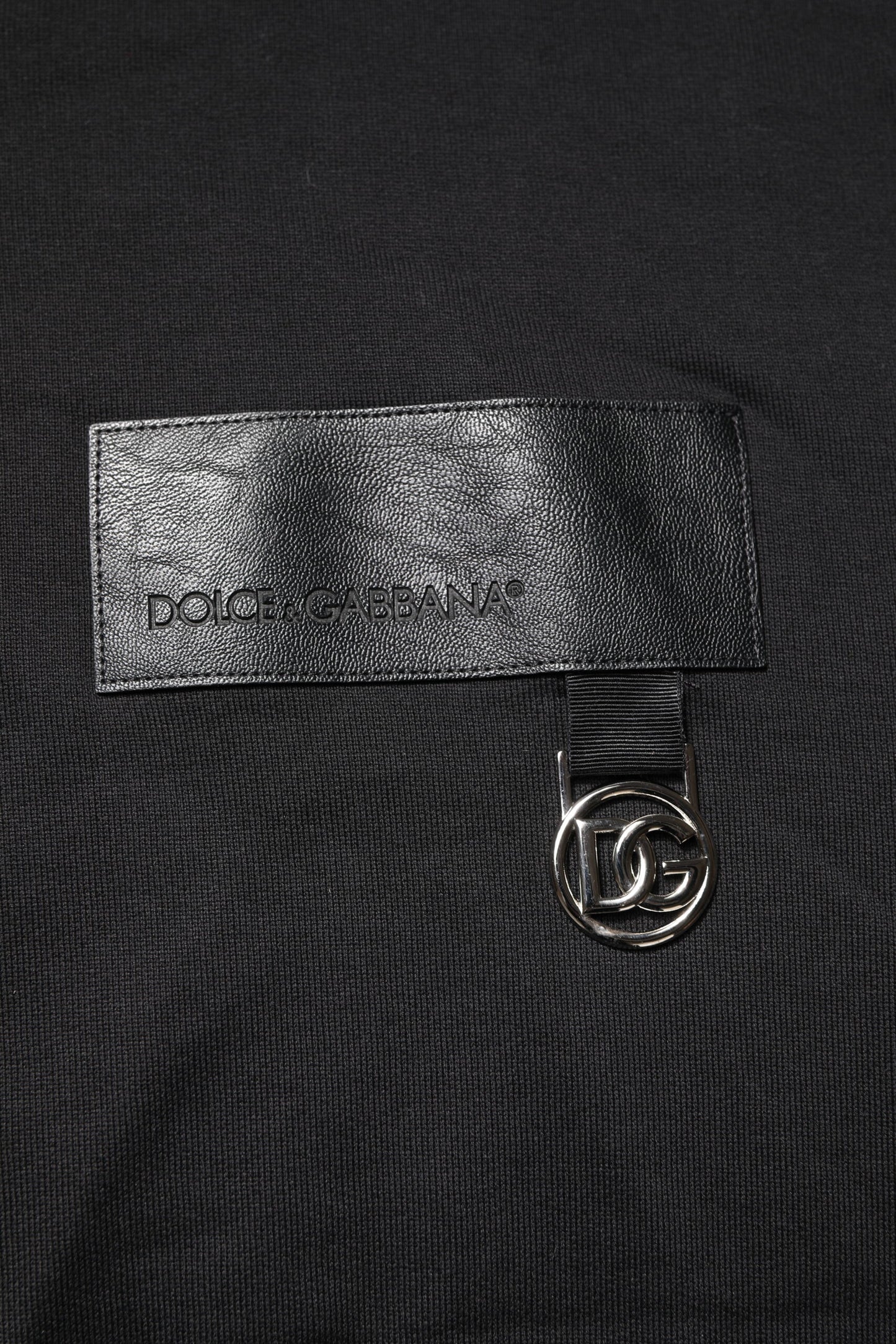 Dolce & Gabbana Schwarzes DG Logo Rundhals-Sweatshirt Pullover