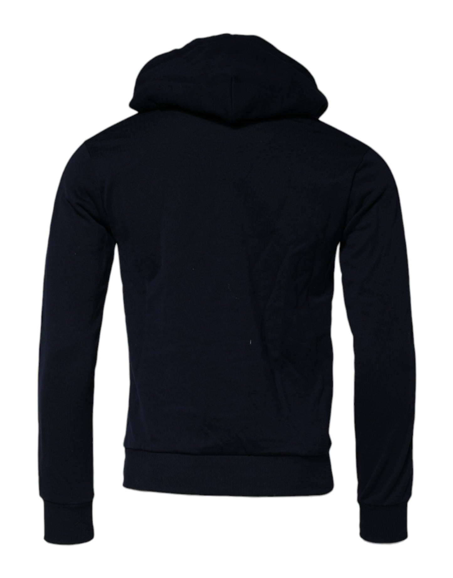 Dolce & Gabbana Schwarzes Crown Baumwoll-Sweatshirt mit Kapuze Pullover