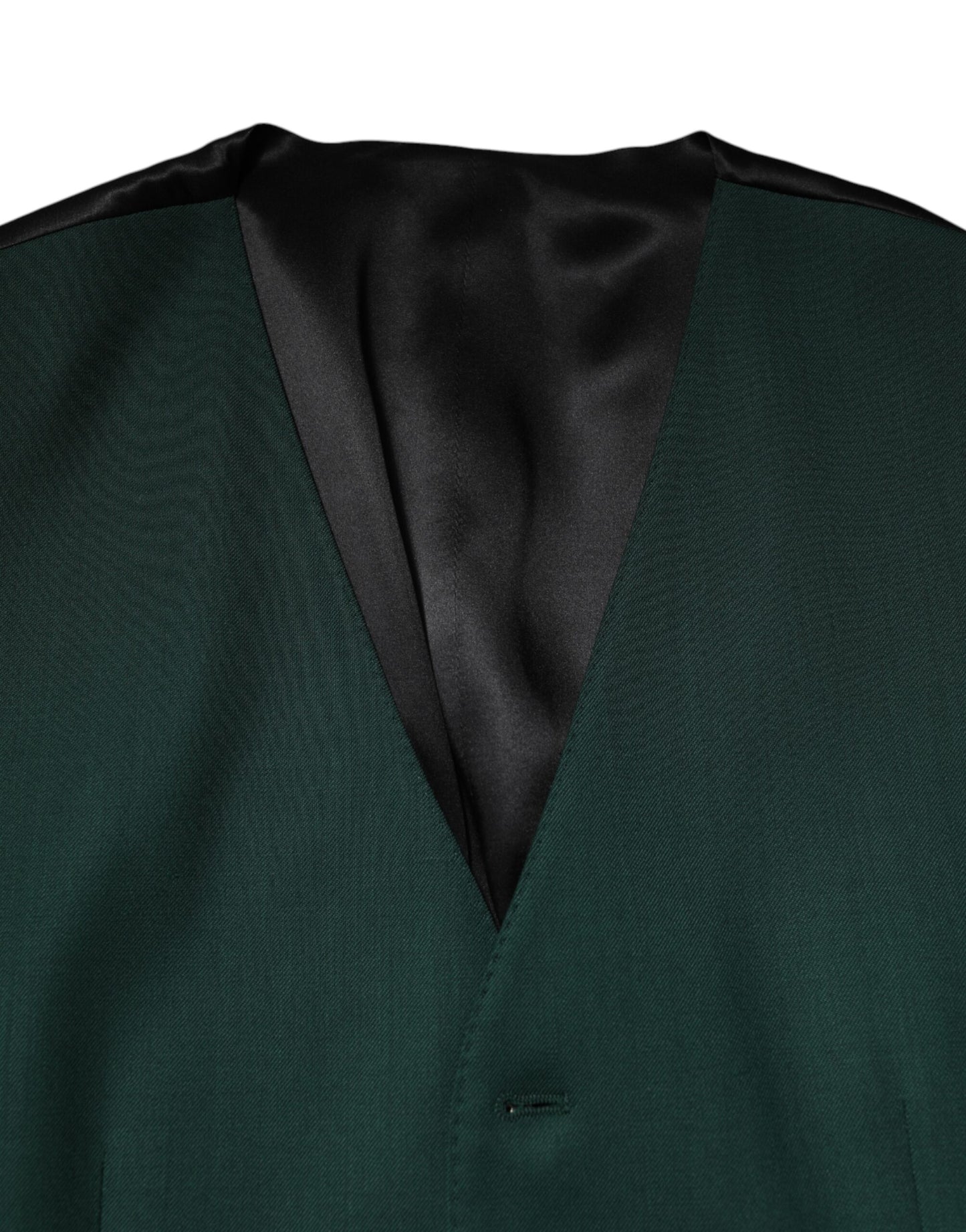 Dolce & Gabbana Grün Wolle Kleid Formal Männer Weste Weste
