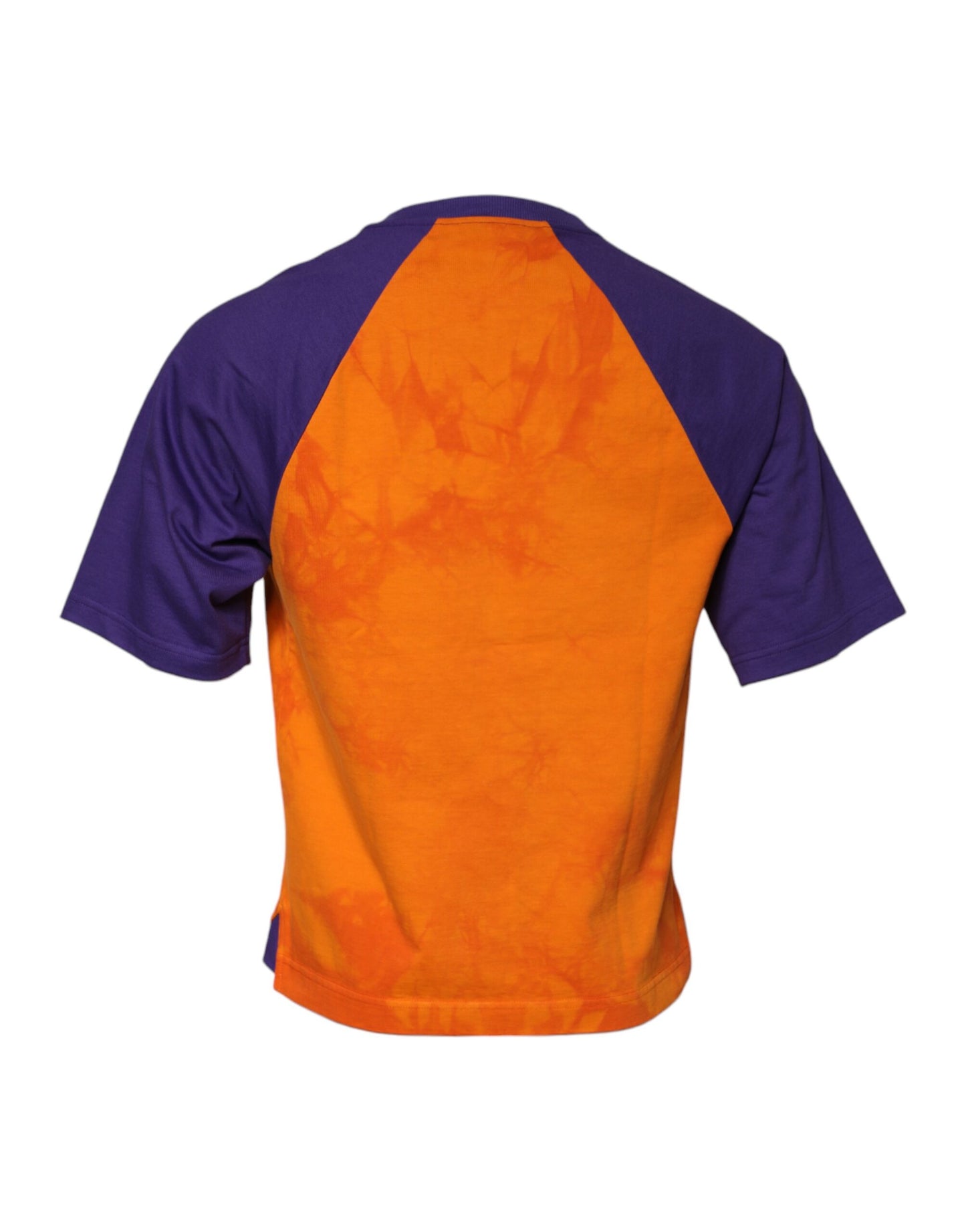 Dolce & Gabbana Orange lila bedrucktes T-Shirt mit Rundhalsausschnitt
