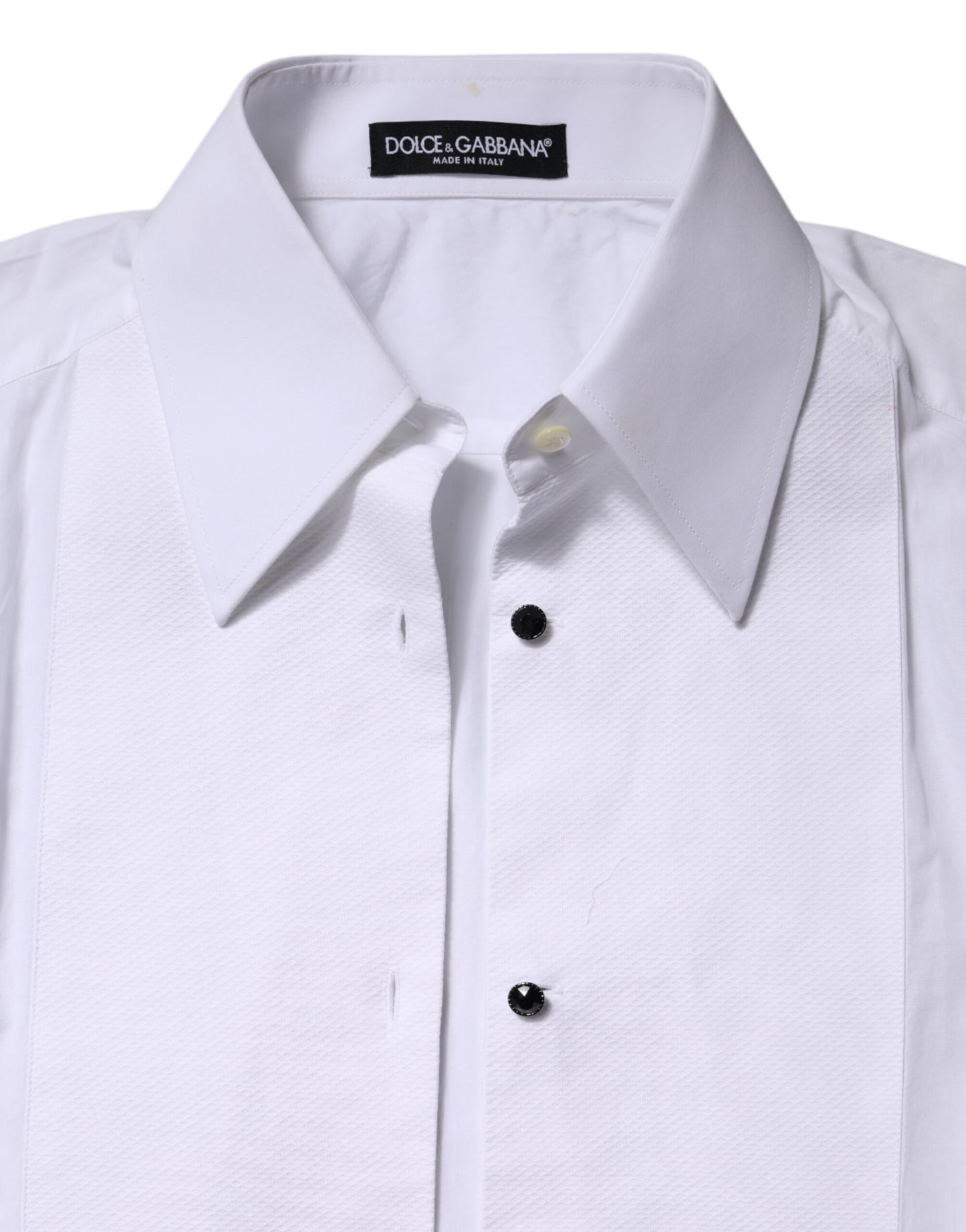 Dolce & Gabbana Weißes Baumwoll-Poloshirt mit kurzen Ärmeln und Kragen