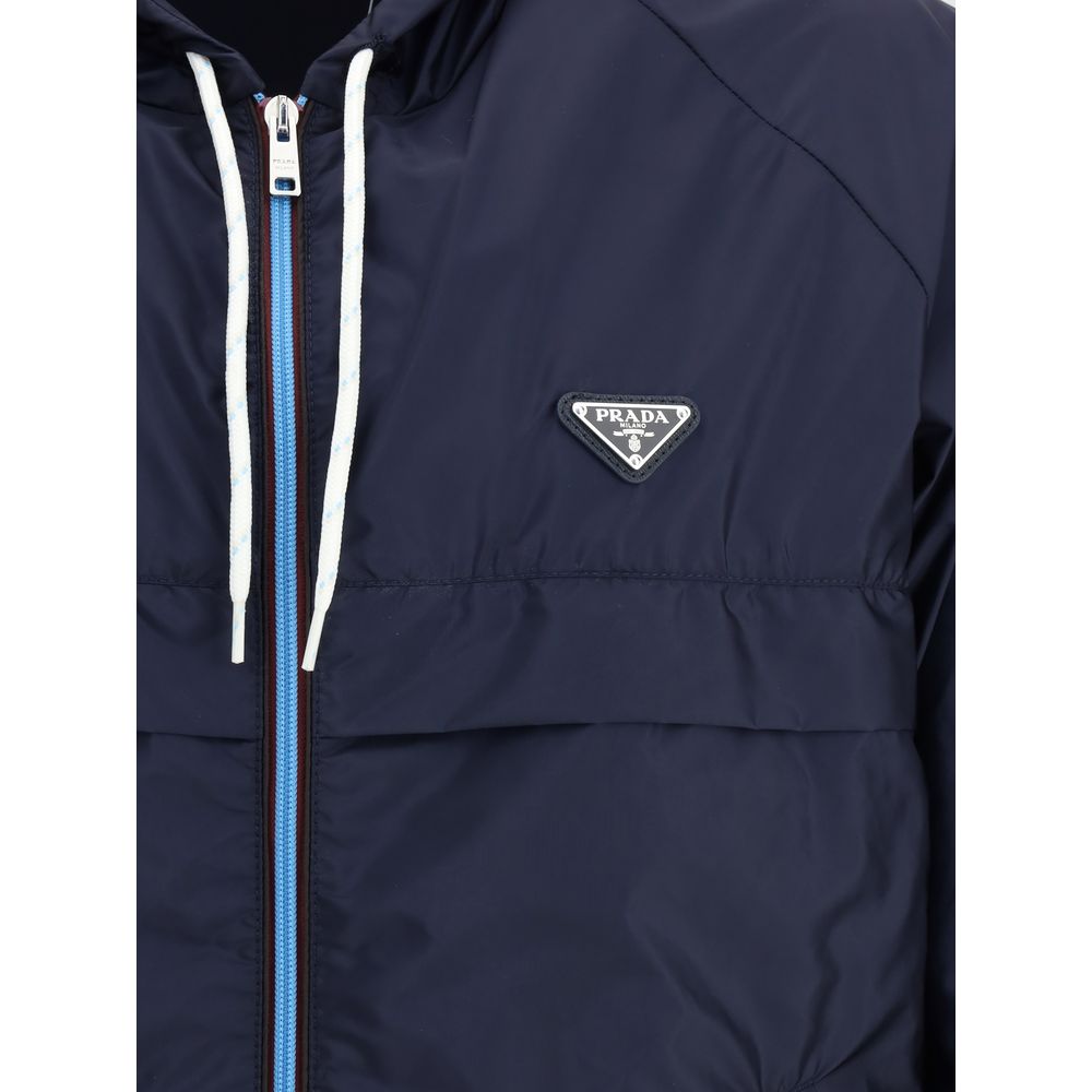 Prada Wasserdichte Jacke mit Kapuze