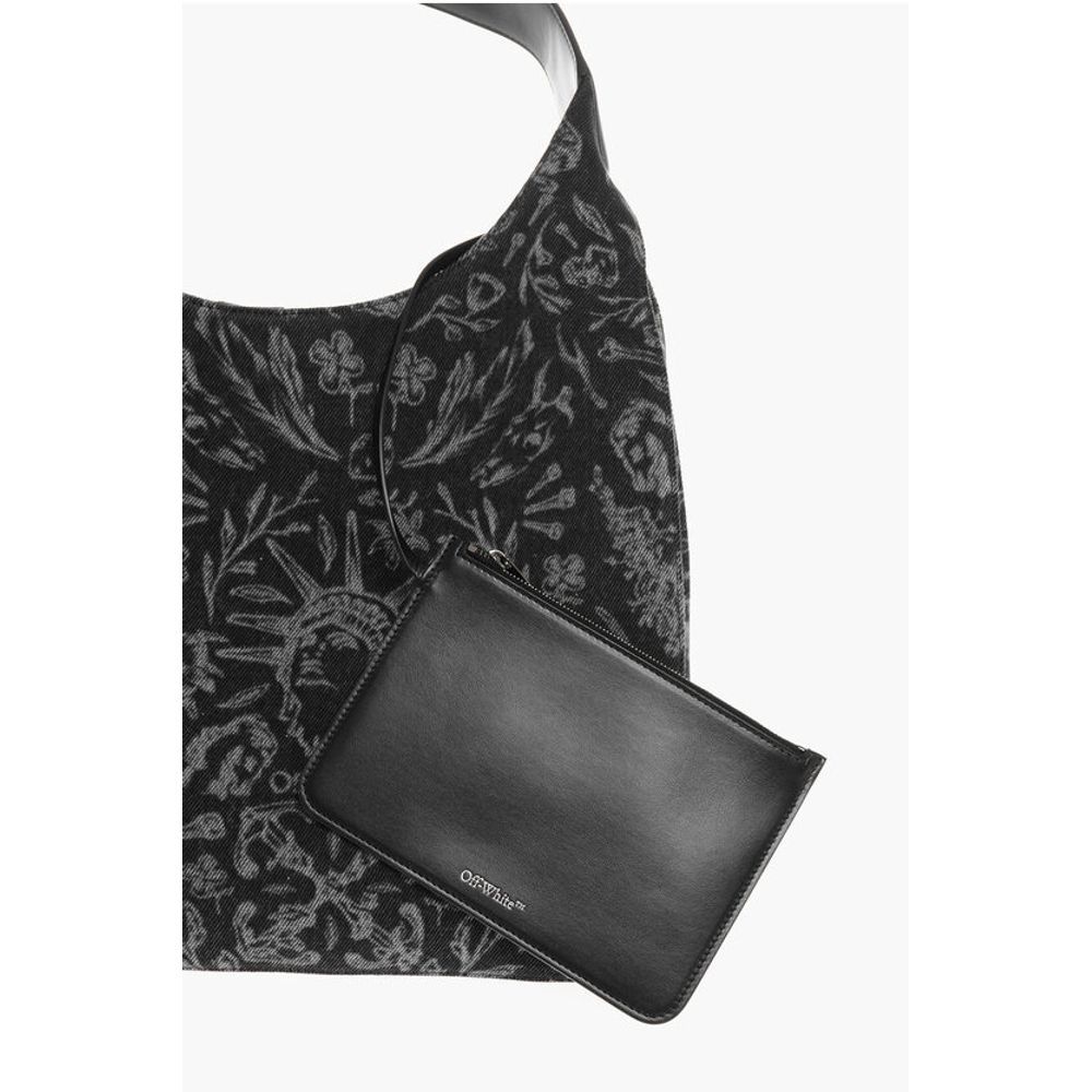 Off-White Bedruckte METROPOLITAN Hobo-Tasche