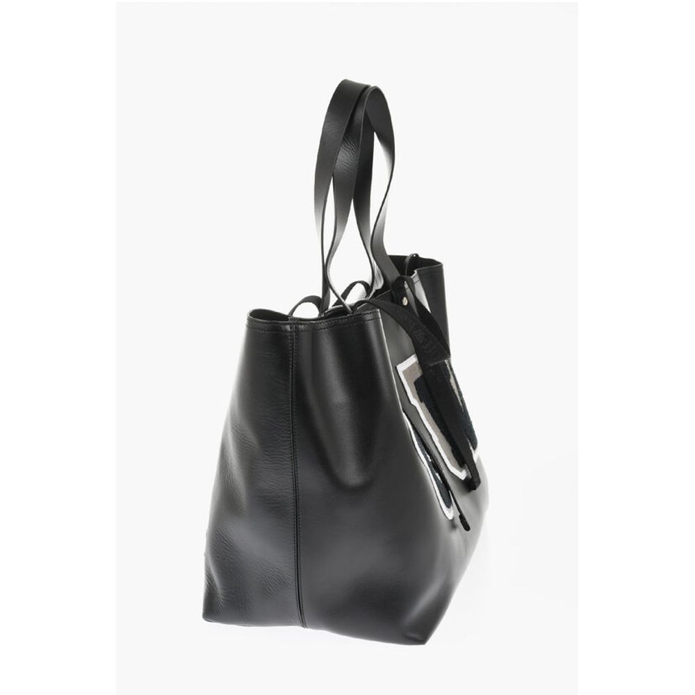 Off-White DAY OFF VARSITY Wochenendtasche aus Leder mit kontrastierenden Aufnähern