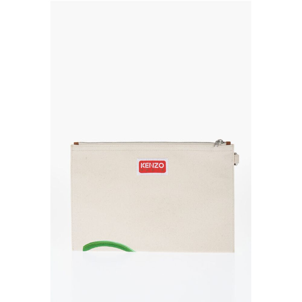 Kenzo Clutch Bag aus weißer Baumwolle